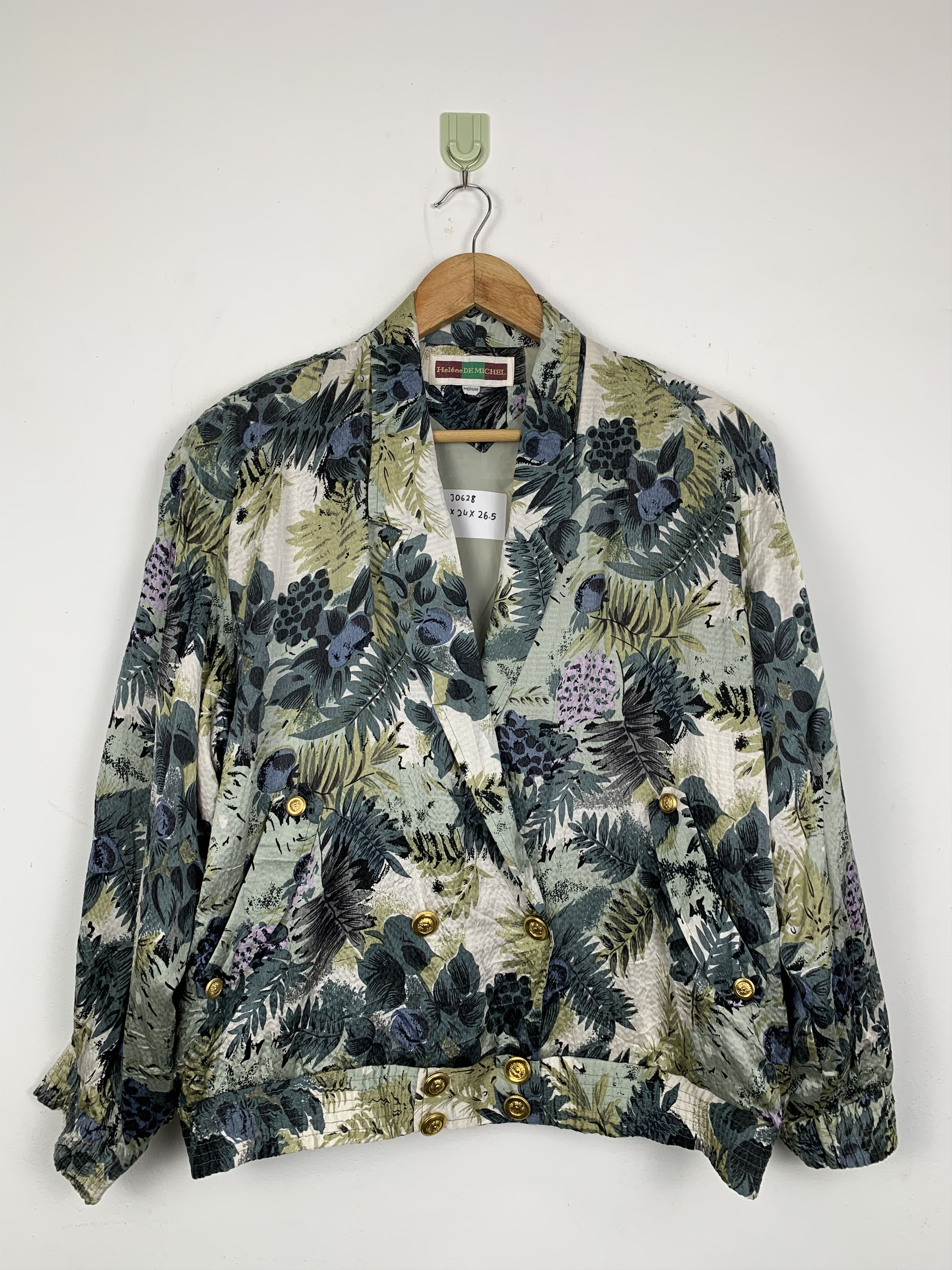 image of Traditional Weatherwear x Vintage Helene De Michel Jackets Floral Art Design, Women's (Size Medium)