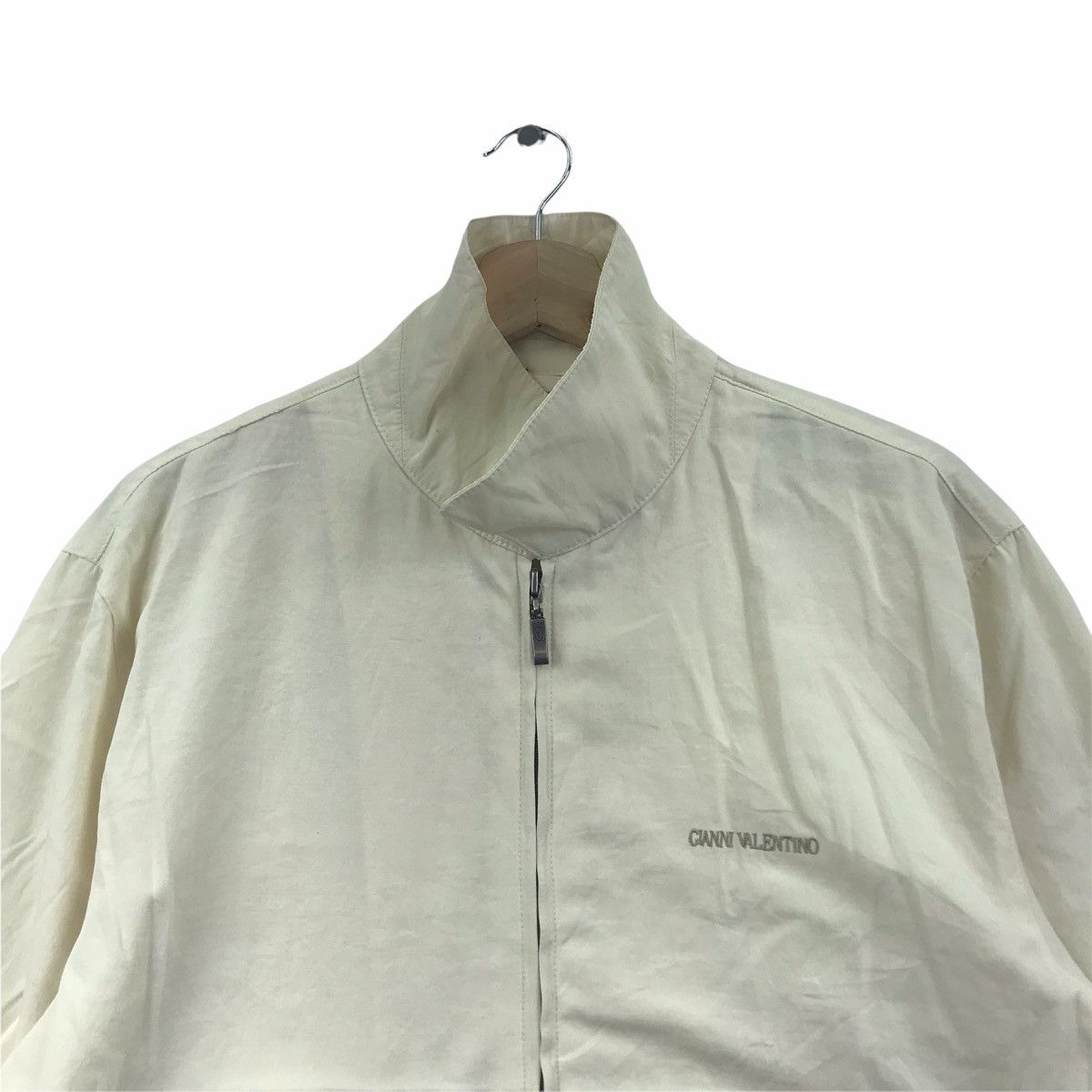 Other GIANNI VALENTINO Italian Designer Cream Light Jacket Size US M / EU 48-50 / 2 - 2 Thumbnail
