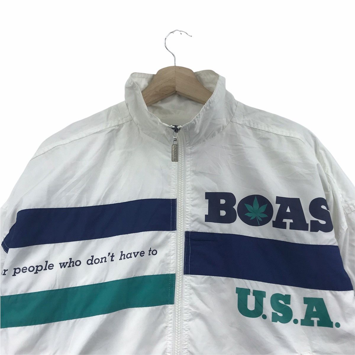 Vintage BOAST USA SPORT Japan Tennis White Stripes Jacket Size US S / EU 44-46 / 1 - 2 Thumbnail
