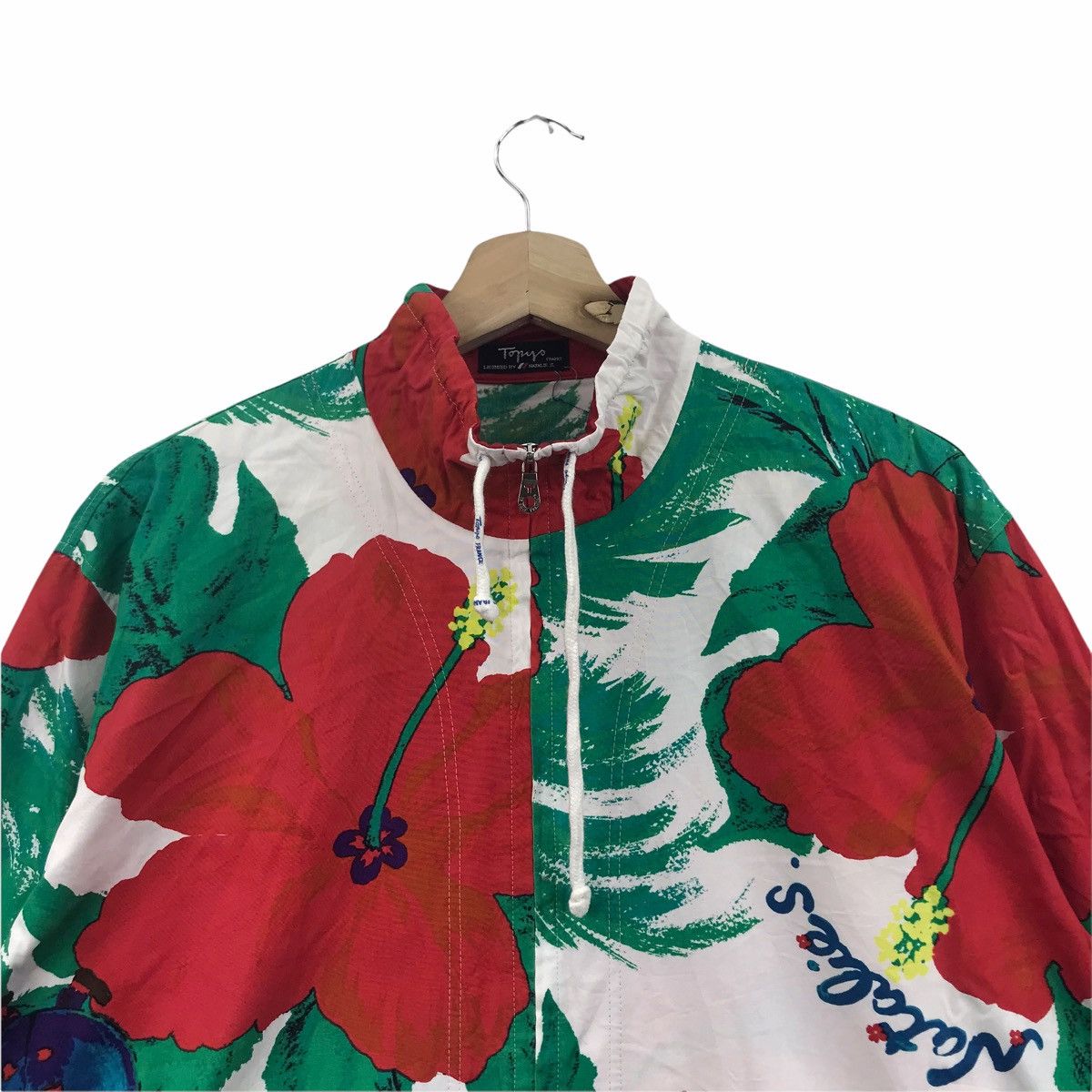 Vintage TOPYO HIBISCUS FLOWERS All Over Print Art France Jacket Size US L / EU 52-54 / 3 - 2 Thumbnail