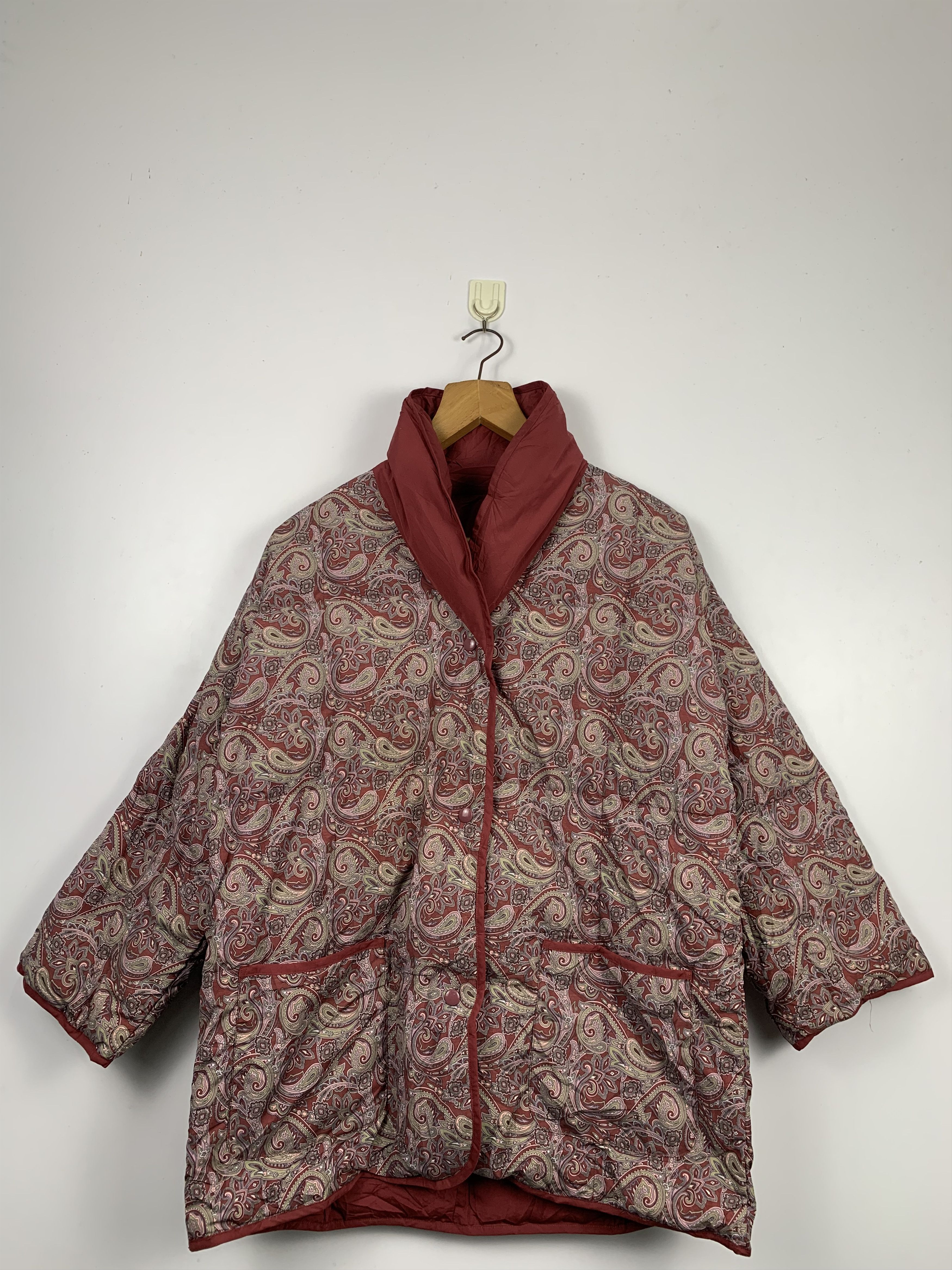Japanese Brand Vintage Japanese Art Floral Puffer Long Jacket Parkas J0404 Size M / US 6-8 / IT 42-44 - 1 Thumbnail