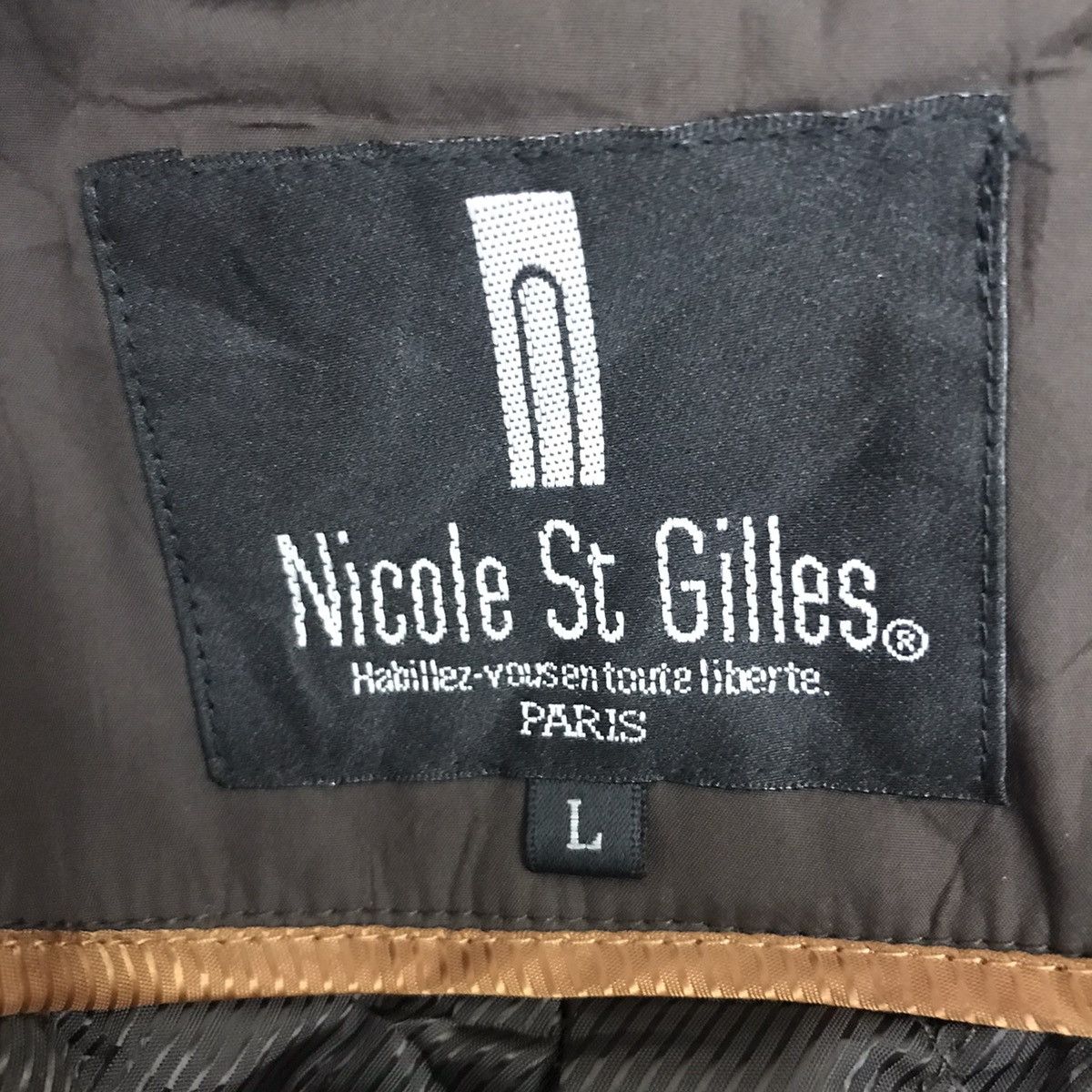 Vintage NICOLE ST GILLES Paris Chocolate Trench Over Coat Jacket Size US L / EU 52-54 / 3 - 3 Thumbnail