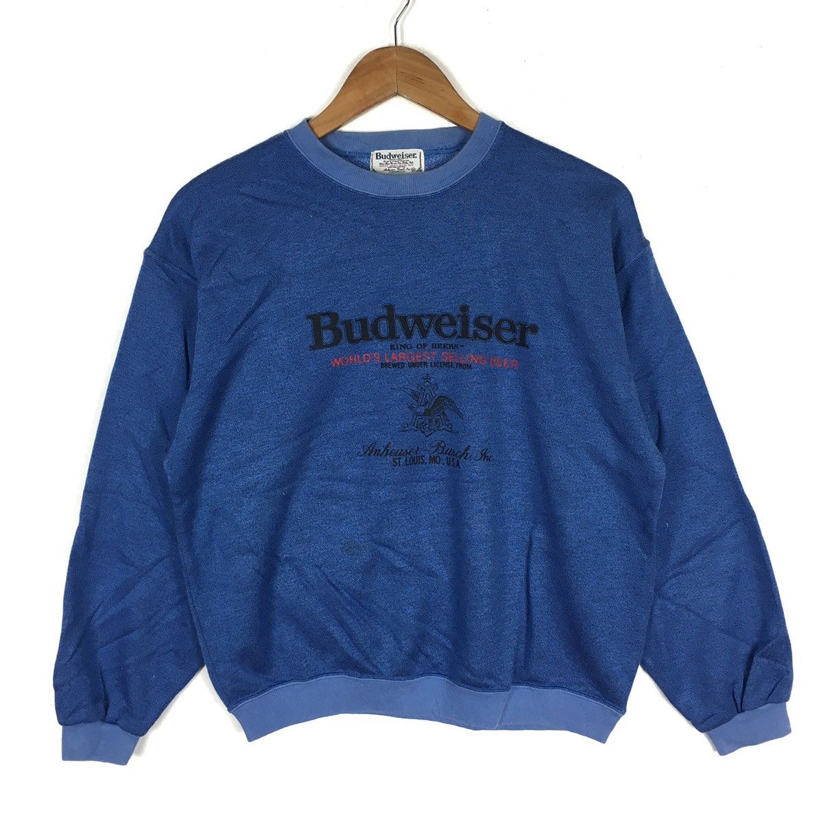 Budweiser Vintage BUDWEISER Big Print Blue Sweatshirt Racing Team Size US M / EU 48-50 / 2 - 1 Thumbnail