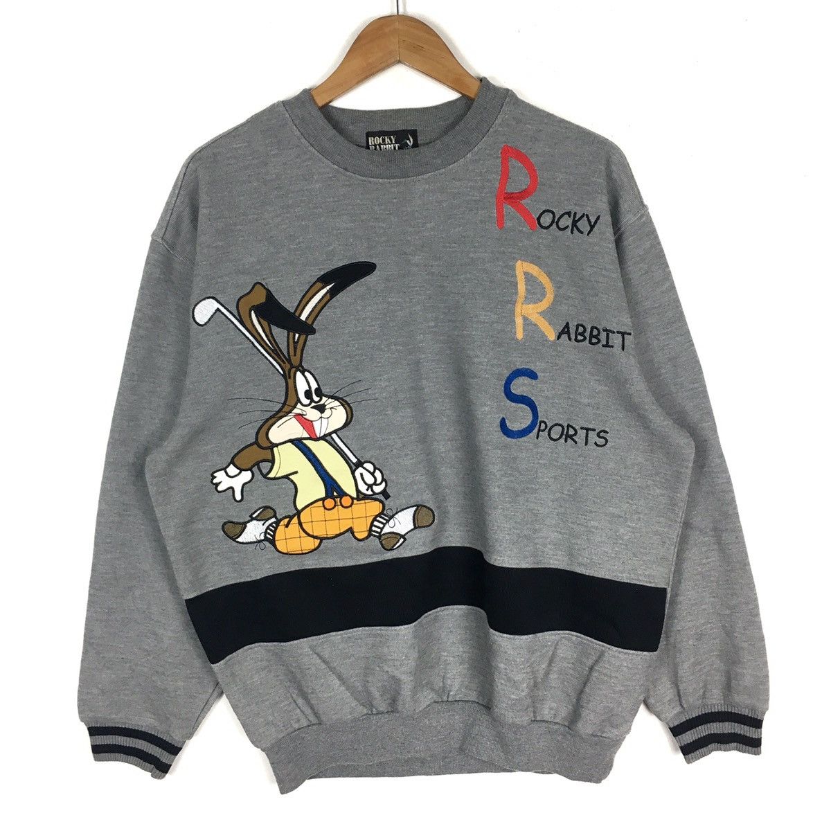 Vintage ROCKY RABBITSPORT Embroidered Multi Color Sweatshirt
