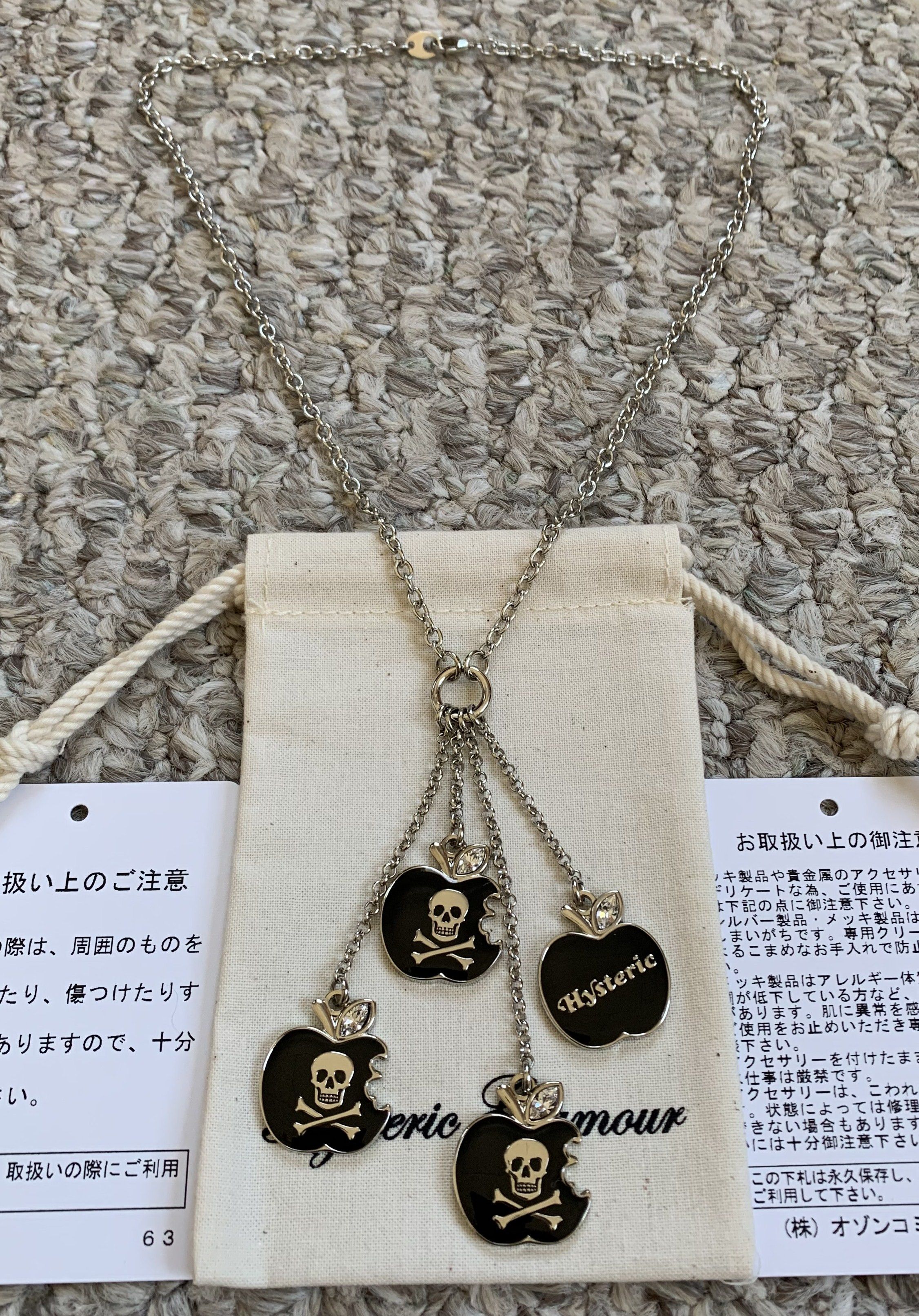 Hysteric Glamour Skull Apple Charm Necklace | eBay