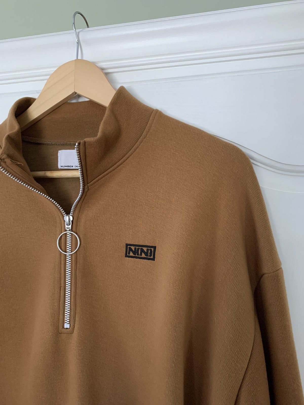 Number (N)ine Number (N)ine Stitched Logo Quarter Zip Sweatshirt size 3 Size US L / EU 52-54 / 3 - 13 Thumbnail
