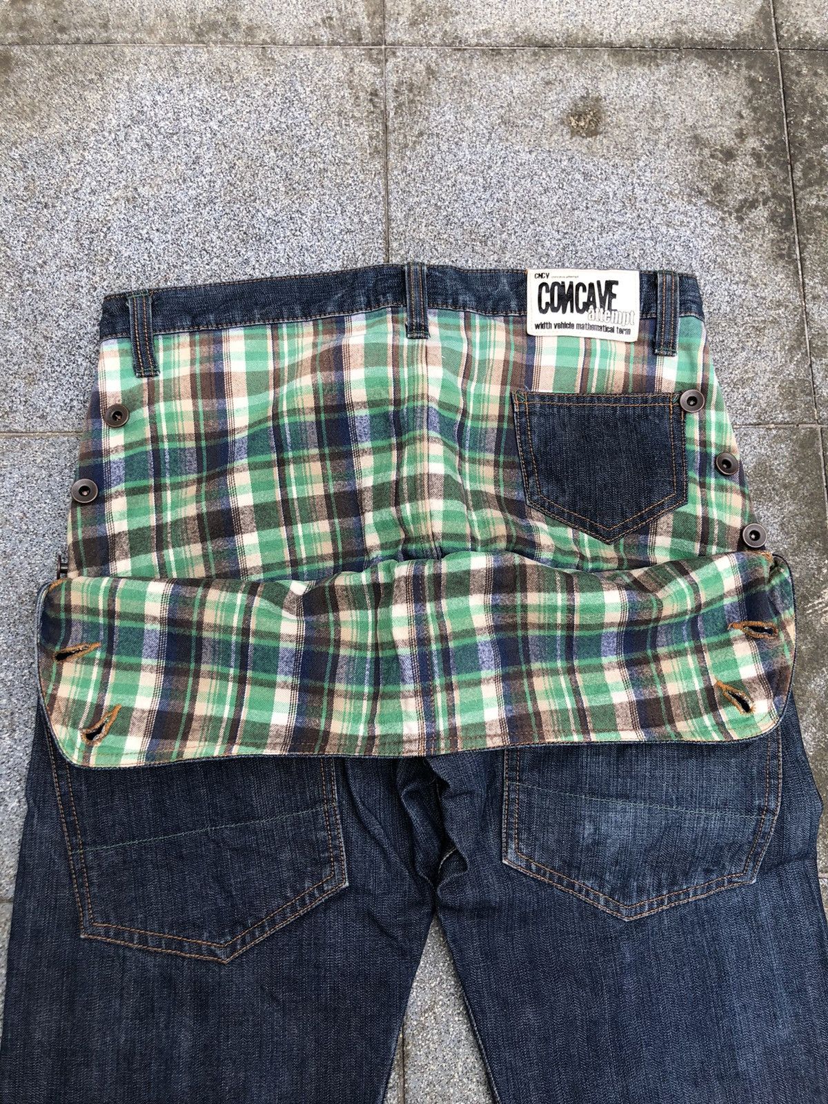 If Six Was Nine × Tornado Mart Concave Flared Denim pants Size US 33 - 7 Thumbnail