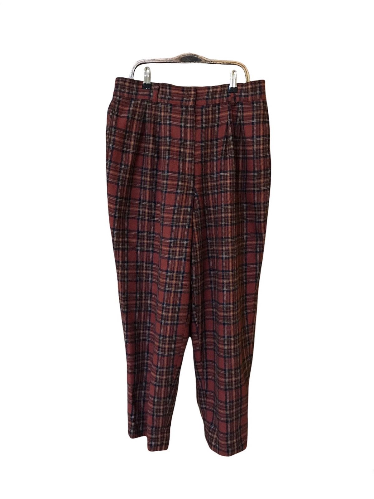 Vintage Plaid Scottish Punk Design Wool Pants
