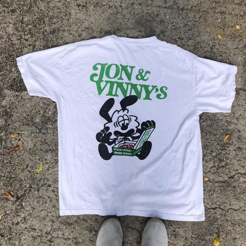 Girls Dont Cry Verdy x Girls don't cry Jon and Vinny's pizza t