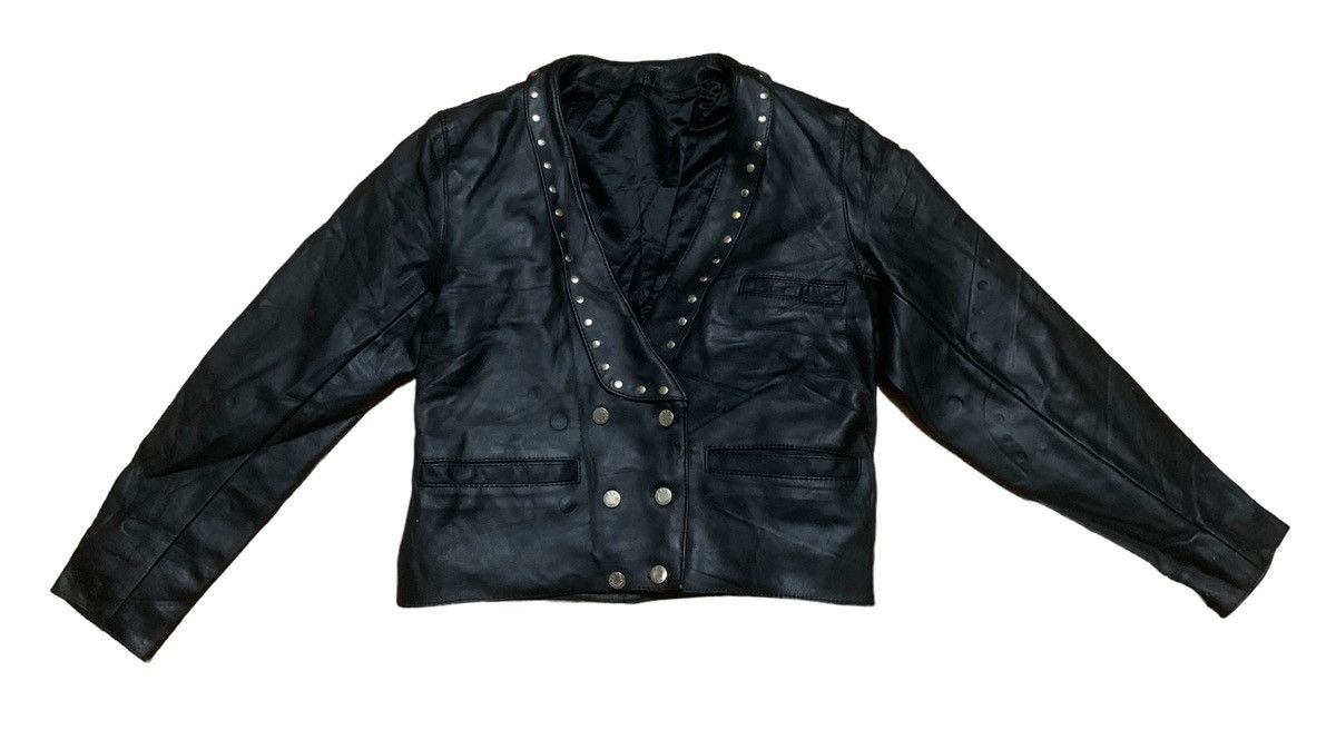 14th Addiction Vintage 90s Studded Leather Punk Jacket Size US S / EU 44-46 / 1 - 2 Thumbnail