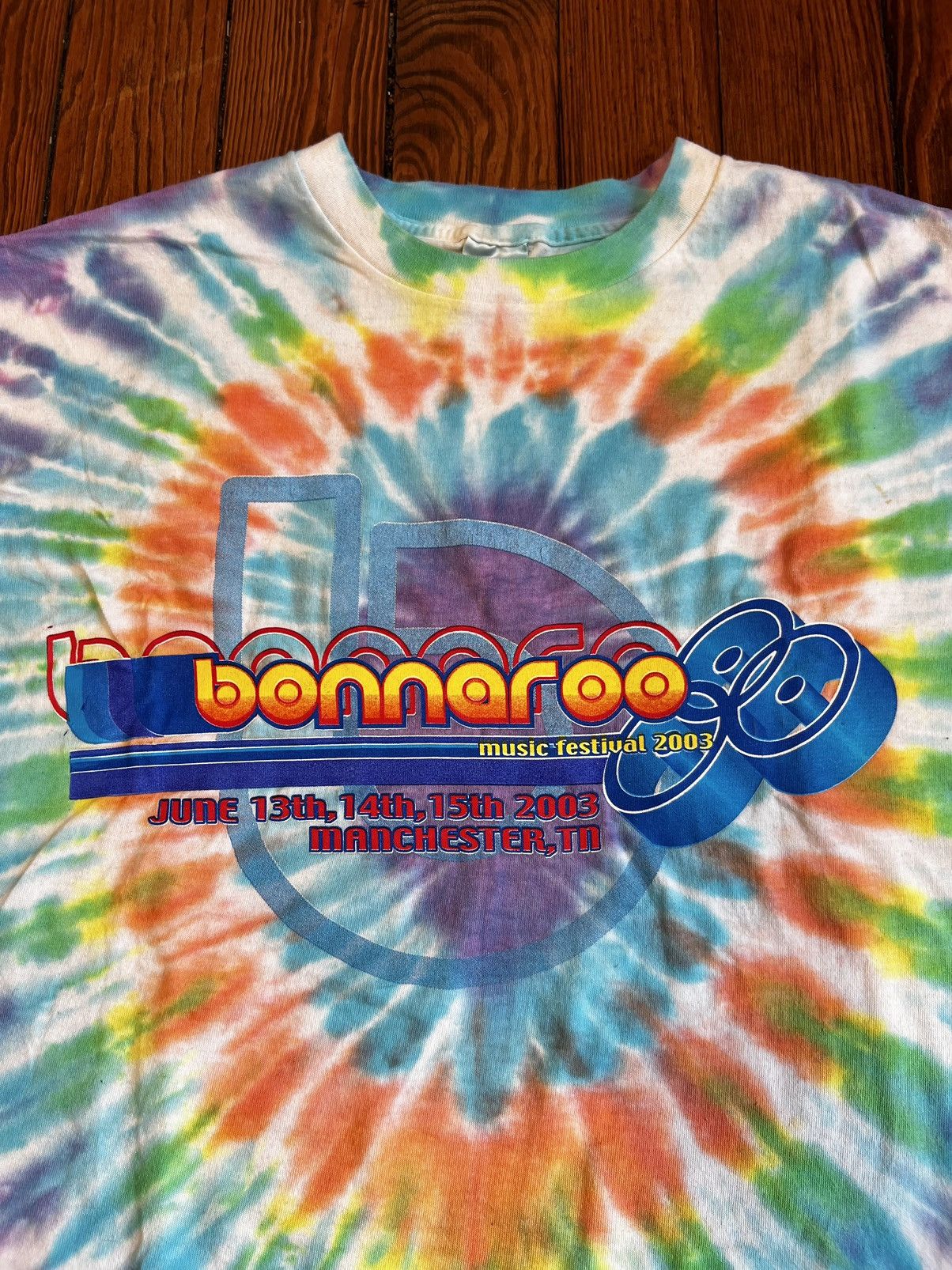 Band Tees × Grateful Dead × Vintage Vintage 2003 Bonnaroo Grateful Dead Sonic Youth Tie Dye Tee Size US XL / EU 56 / 4 - 4 Thumbnail