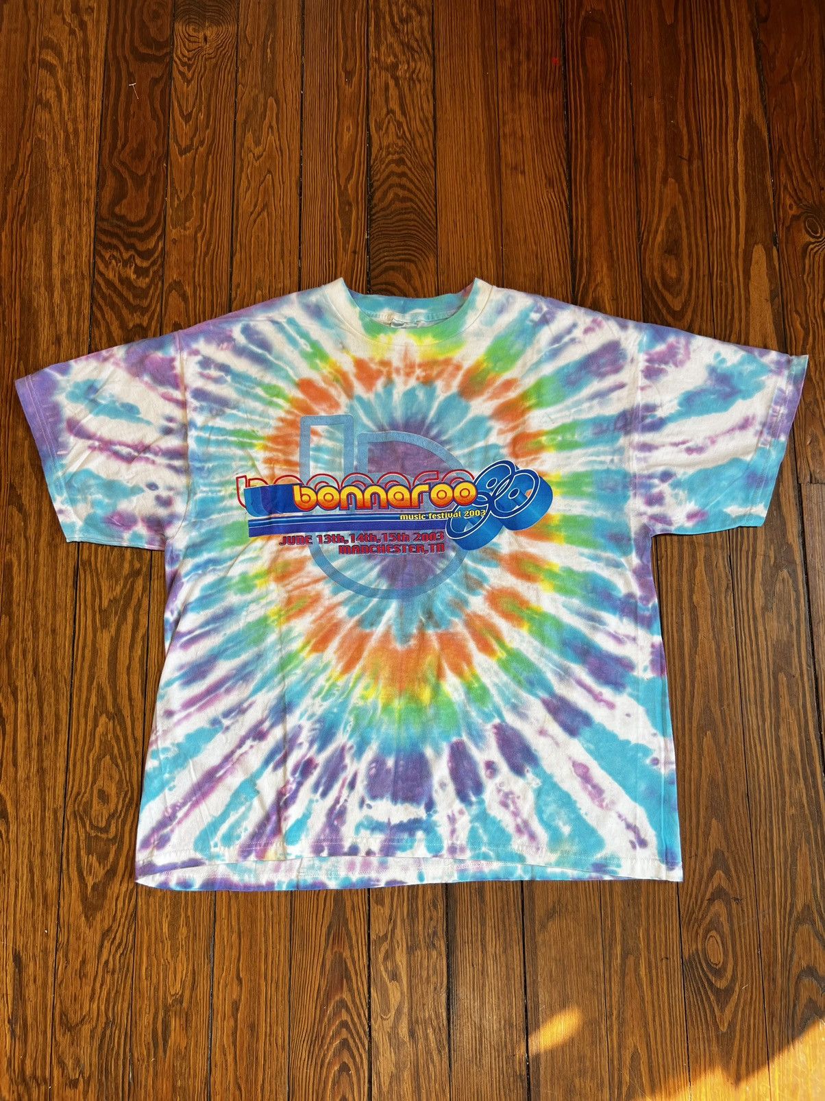 Band Tees × Grateful Dead × Vintage Vintage 2003 Bonnaroo Grateful Dead Sonic Youth Tie Dye Tee Size US XL / EU 56 / 4 - 2 Thumbnail