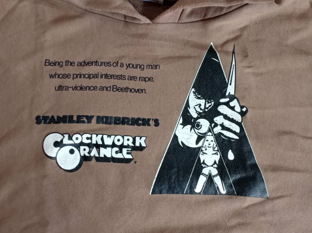 Vintage GRAILED Vintage CLOCKWORK ORANGE Sweater Hooded Punk Movie Size US L / EU 52-54 / 3 - 3 Thumbnail