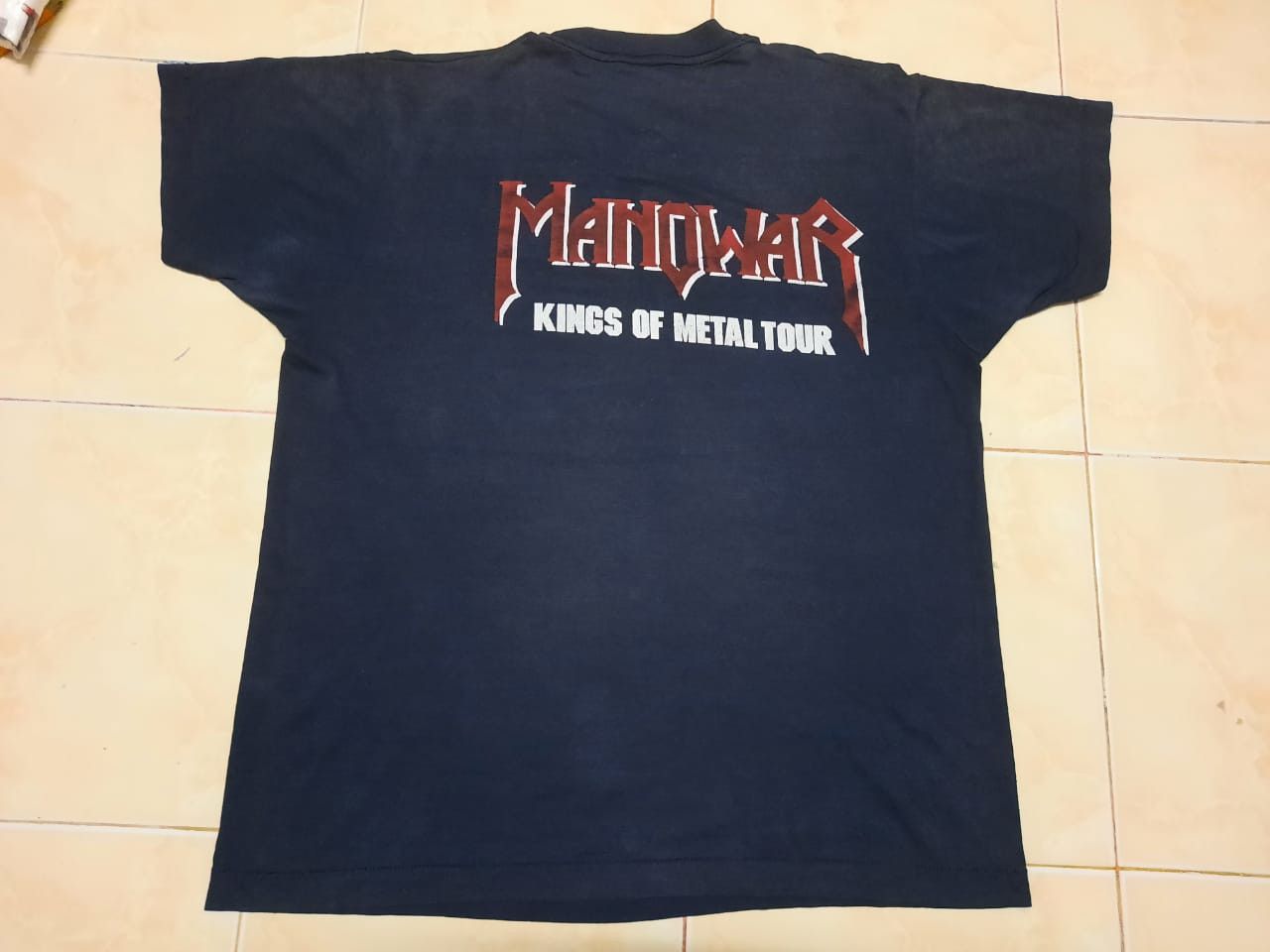 Band Tees × Vintage Nice Faded Vintage Manowar Heavy Metal Music Band Size US XL / EU 56 / 4 - 2 Thumbnail