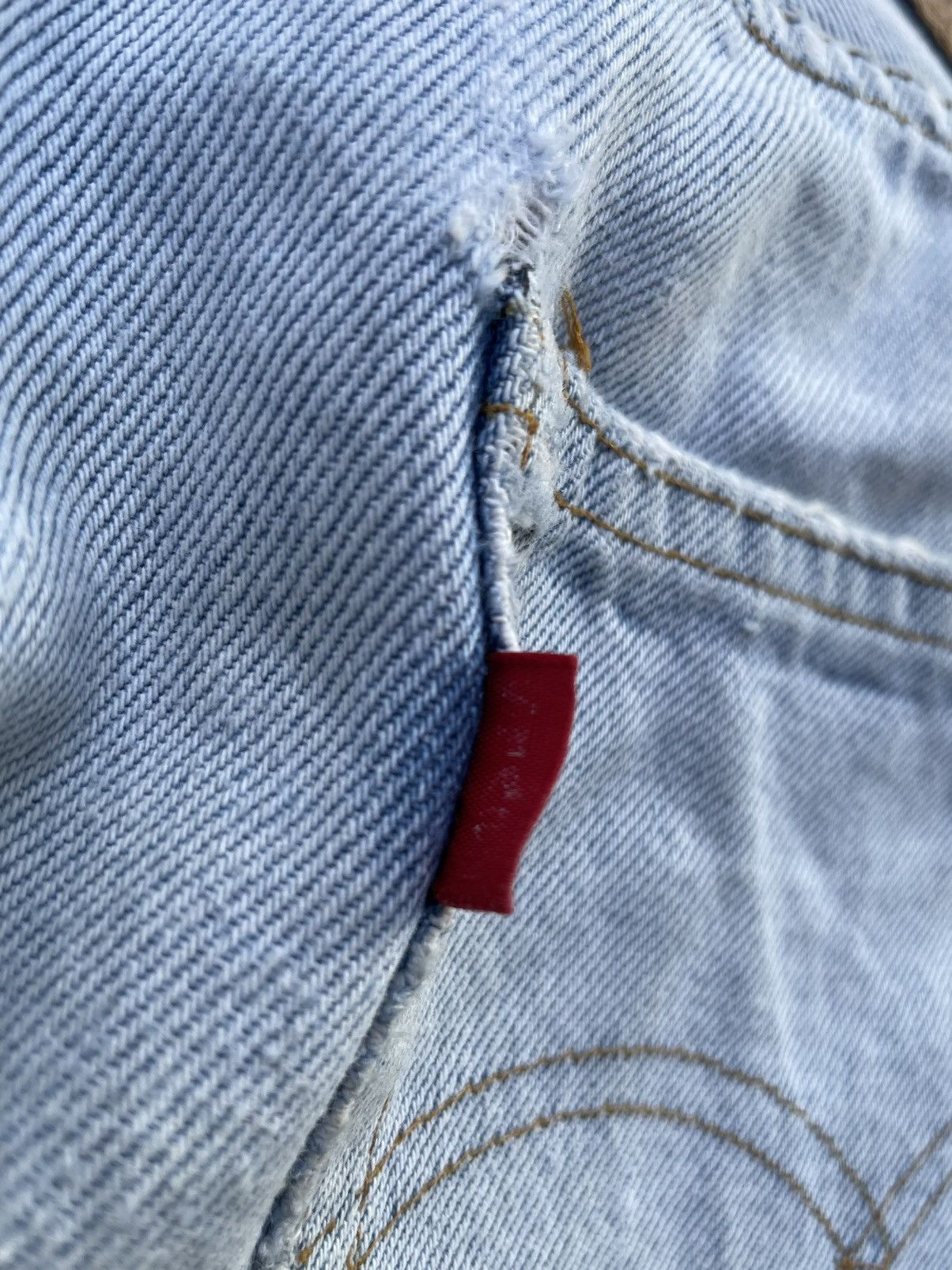 Levi's × Vintage Rare Levi’s 501 e 1980 Usa Vintage Aging Distressed Rework Size US 31 - 15 Thumbnail