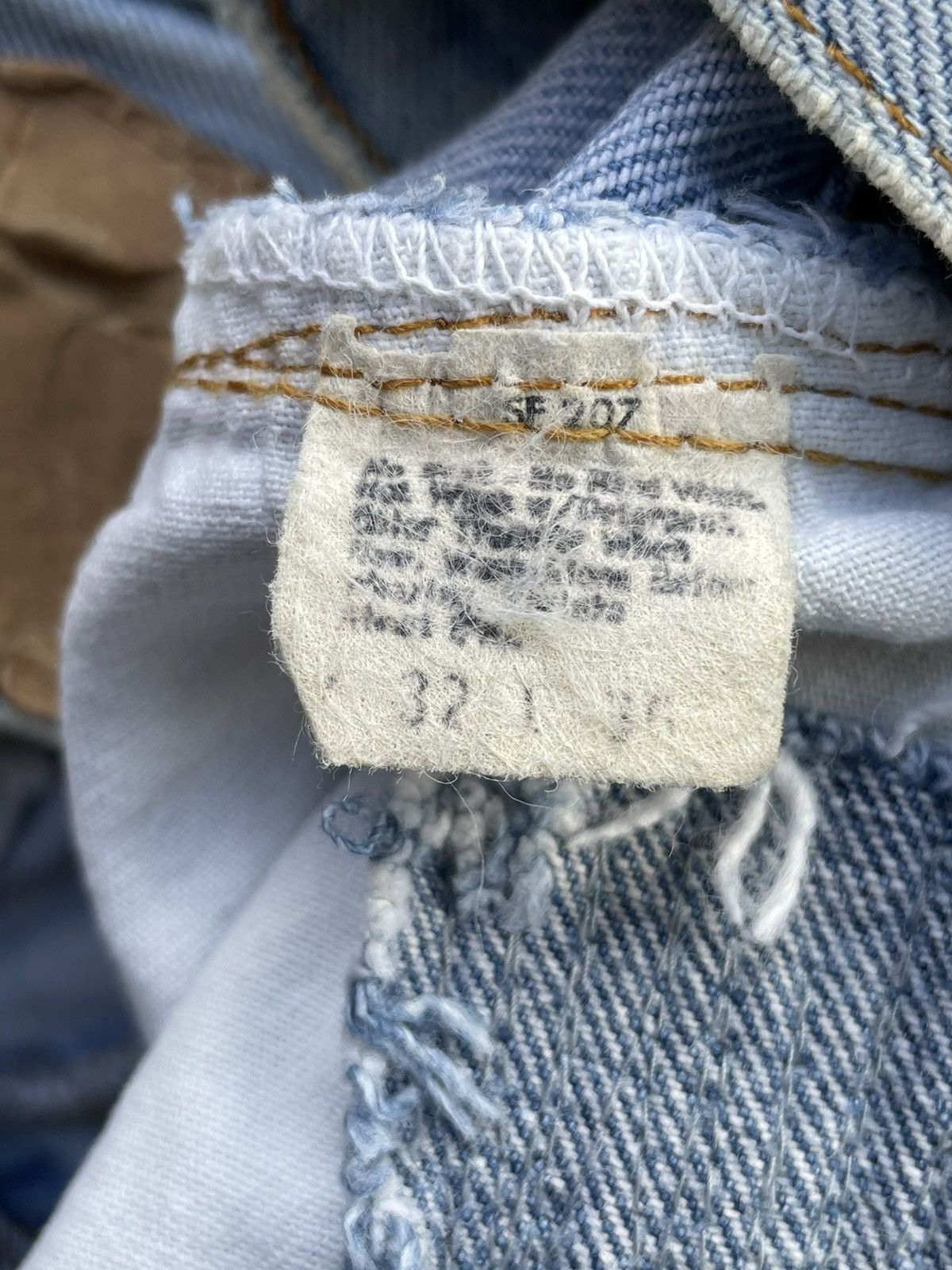 Levi's × Vintage Rare Levi’s 501 e 1980 Usa Vintage Aging Distressed Rework Size US 31 - 18 Thumbnail
