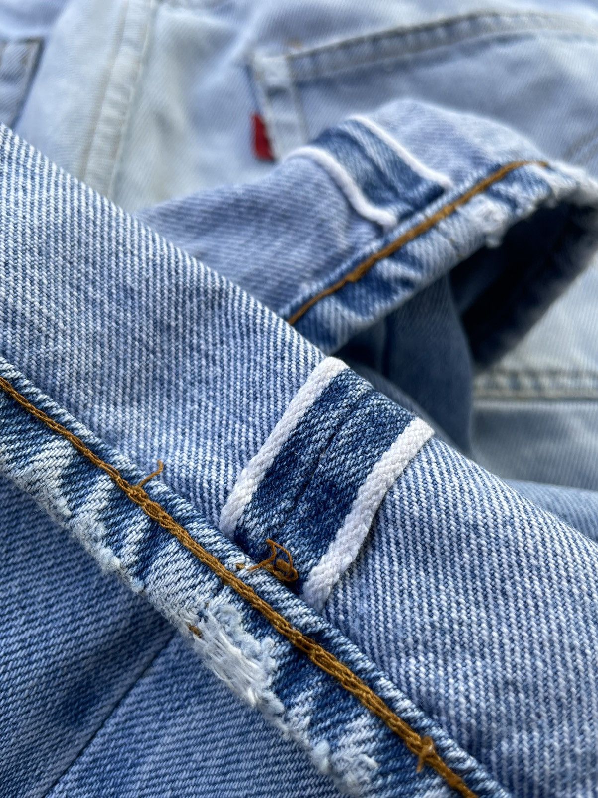 Levi's × Vintage Rare Levi’s 501 e 1980 Usa Vintage Aging Distressed Rework Size US 31 - 12 Thumbnail