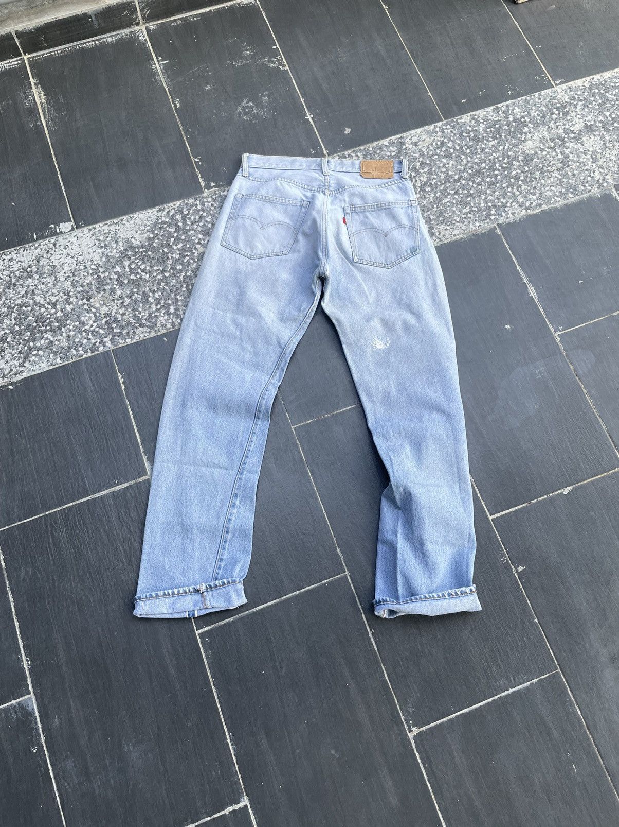 Levi's × Vintage Rare Levi’s 501 e 1980 Usa Vintage Aging Distressed Rework Size US 31 - 22 Thumbnail