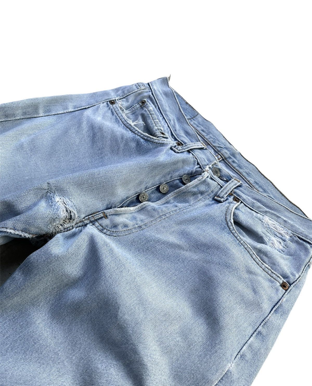Levi's × Vintage Rare Levi’s 501 e 1980 Usa Vintage Aging Distressed Rework Size US 31 - 4 Thumbnail