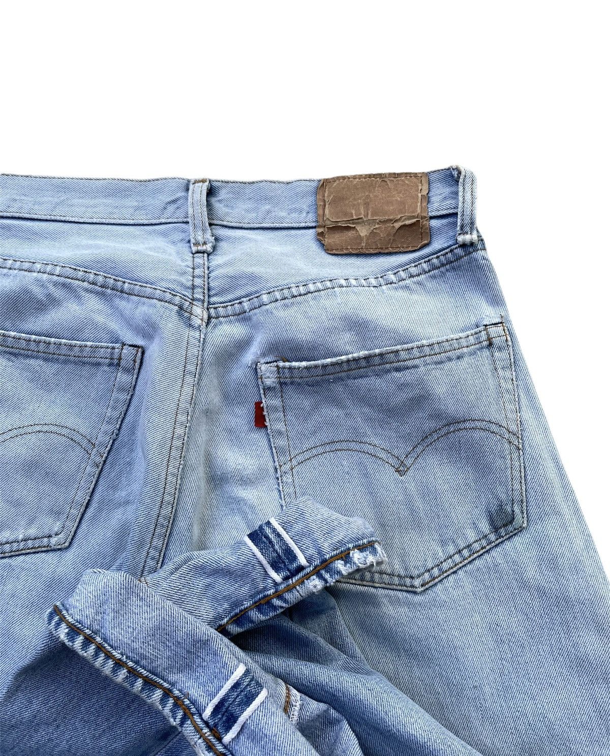 Levi's × Vintage Rare Levi’s 501 e 1980 Usa Vintage Aging Distressed Rework Size US 31 - 11 Thumbnail