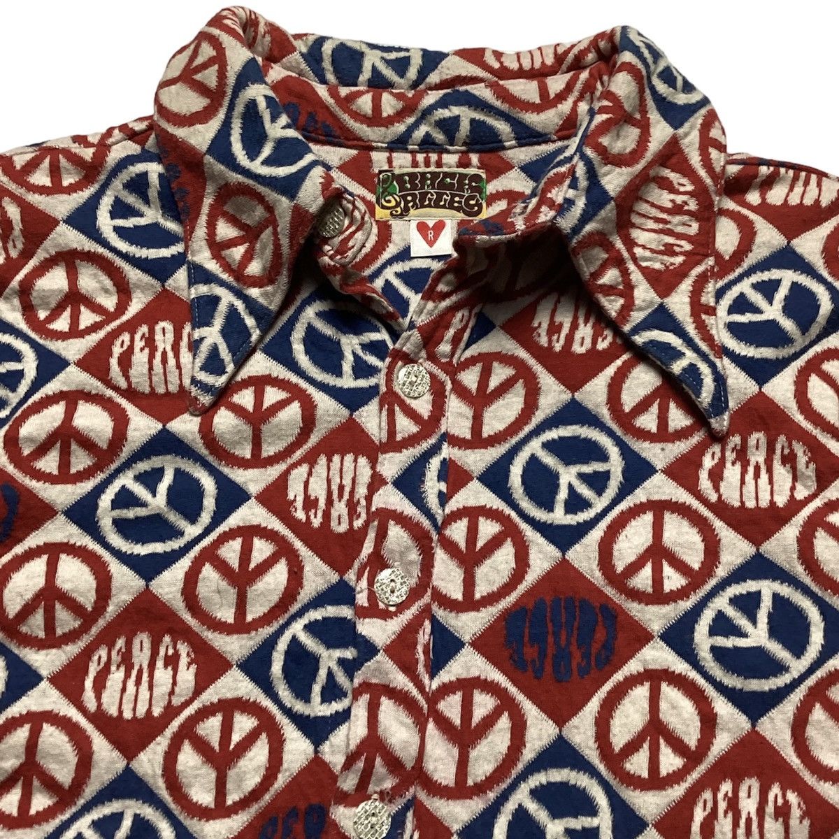 Japanese Brand × Seditionaries 🇯🇵 JAPANESE FULL PRINT PEACE NO WAR ANARCHY BUTTON UP SHIRT Size US S / EU 44-46 / 1 - 6 Thumbnail