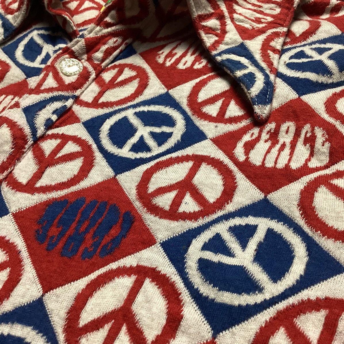 Japanese Brand × Seditionaries 🇯🇵 JAPANESE FULL PRINT PEACE NO WAR ANARCHY BUTTON UP SHIRT Size US S / EU 44-46 / 1 - 4 Thumbnail
