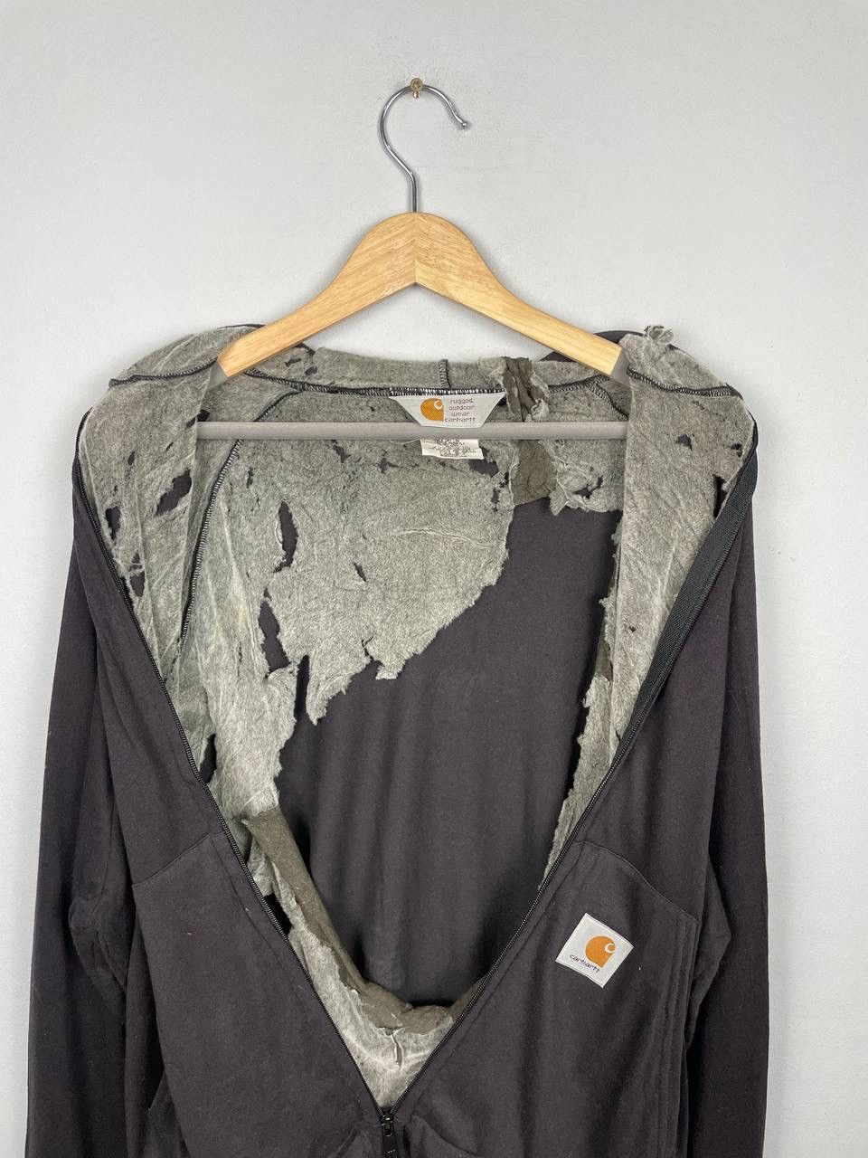 Carhartt × Vintage Vintage Carhartt Sweater Destroyed Hoodies Size US L / EU 52-54 / 3 - 5 Thumbnail