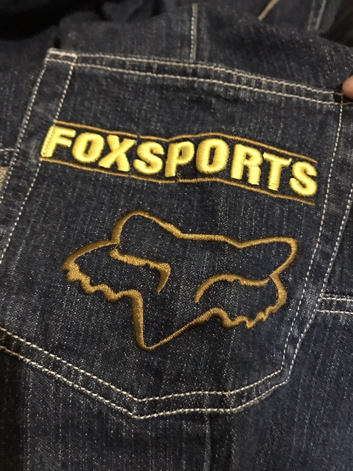 Fox Racing Rare Fox Sports Embroidered Denim Pants Size US 30 / EU 46 - 7 Thumbnail