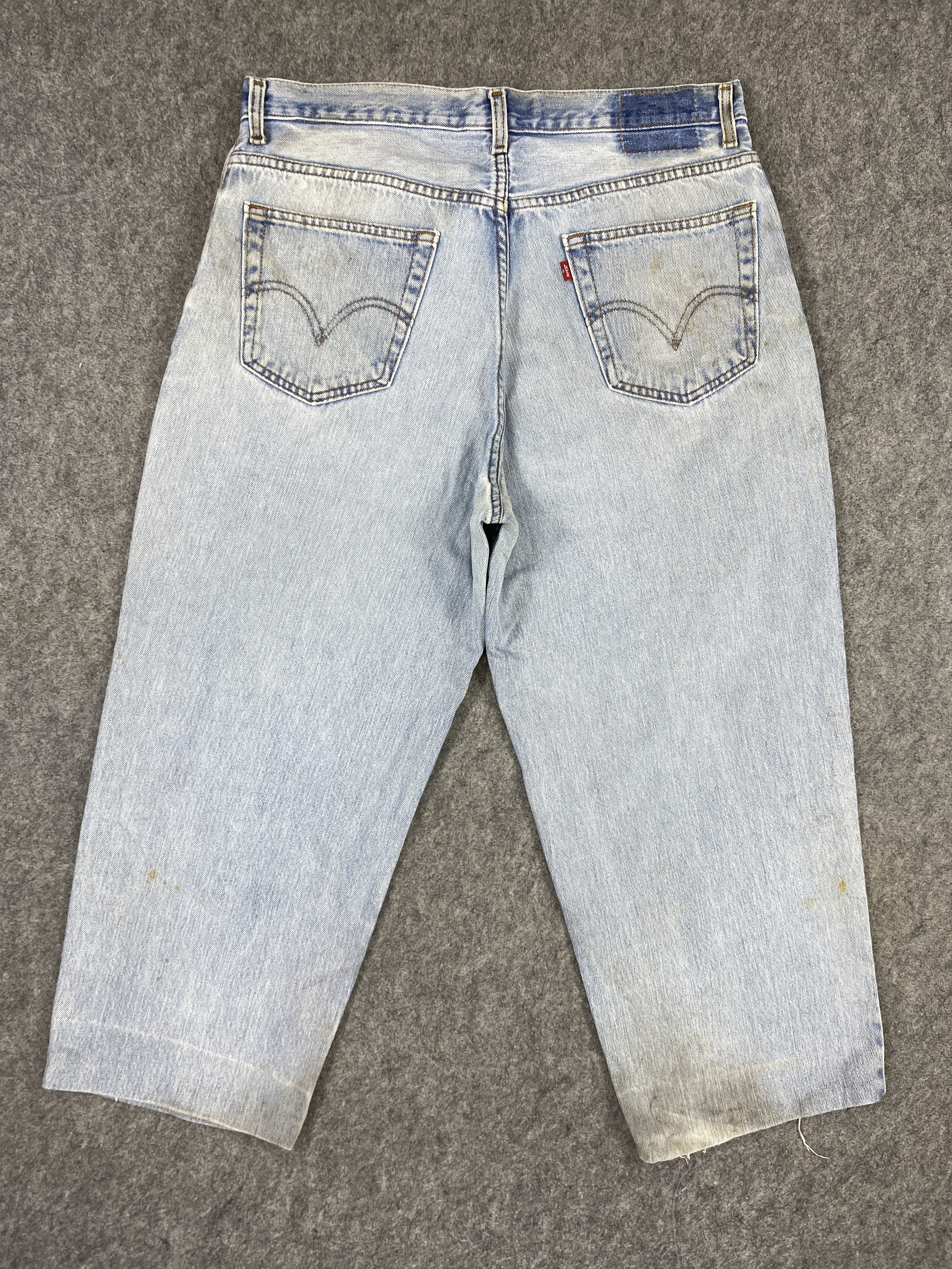 Levi's Dirty Used Blue Vintage Levi's Jeans 35x25 Denim -JN1728 Size US 35 - 2 Thumbnail
