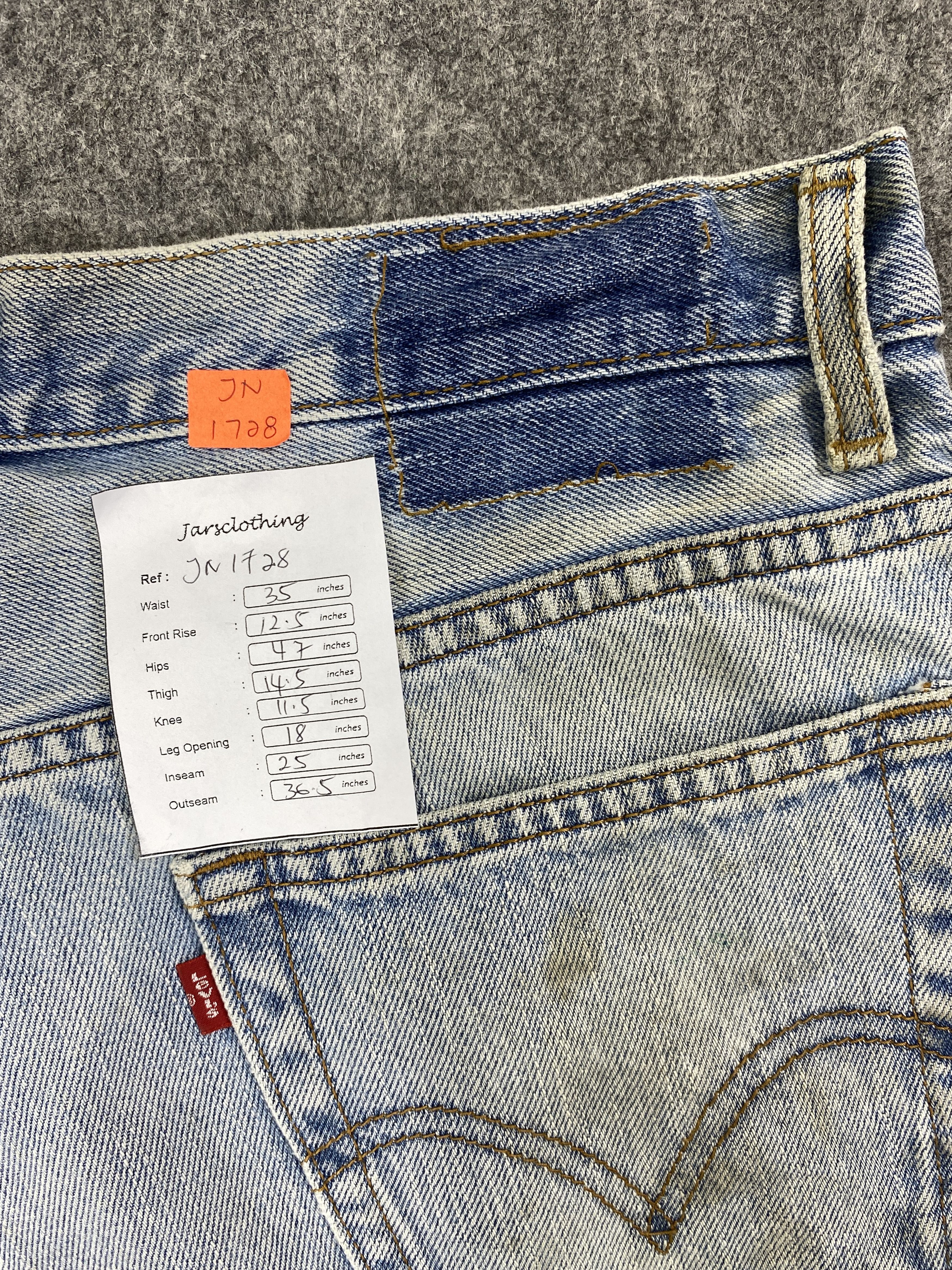 Levi's Dirty Used Blue Vintage Levi's Jeans 35x25 Denim -JN1728 Size US 35 - 8 Thumbnail