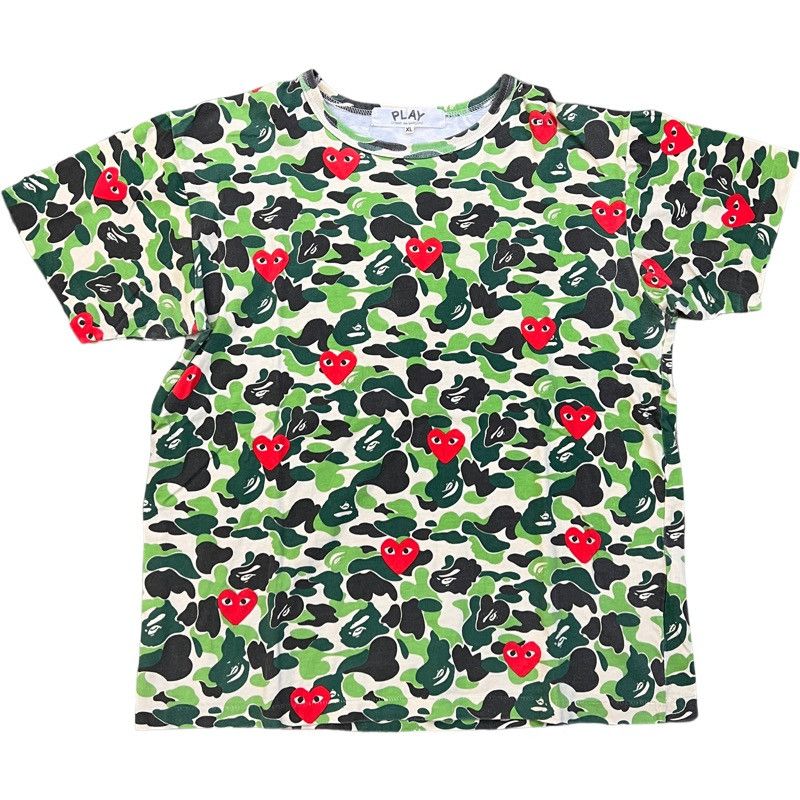 Bape Commes Des Garcon Tee Bape APE X Comme Des Garcons CDG Play