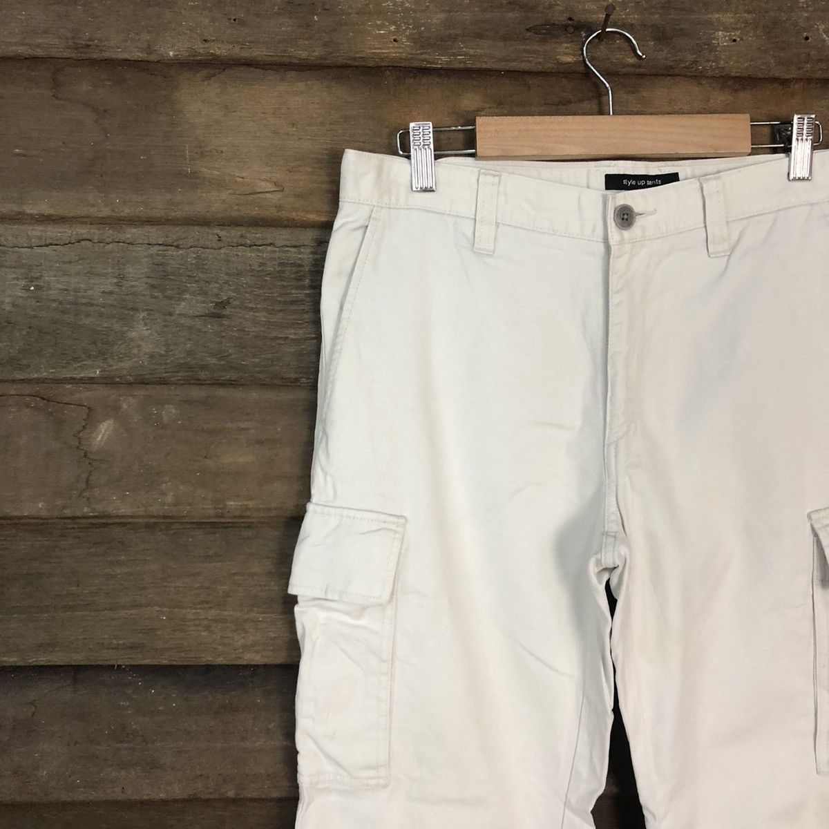 Japanese Brand Japanese White Yellow Multipocket Tactical Cargo Pants #0562 Size US 30 / EU 46 - 6 Thumbnail
