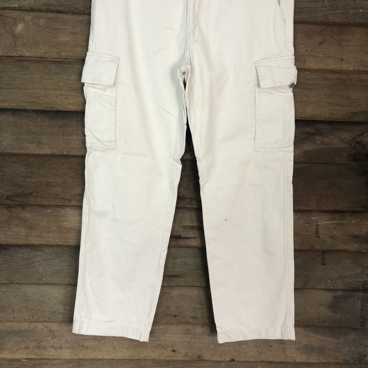 Japanese Brand Japanese White Yellow Multipocket Tactical Cargo Pants #0562 Size US 30 / EU 46 - 3 Thumbnail