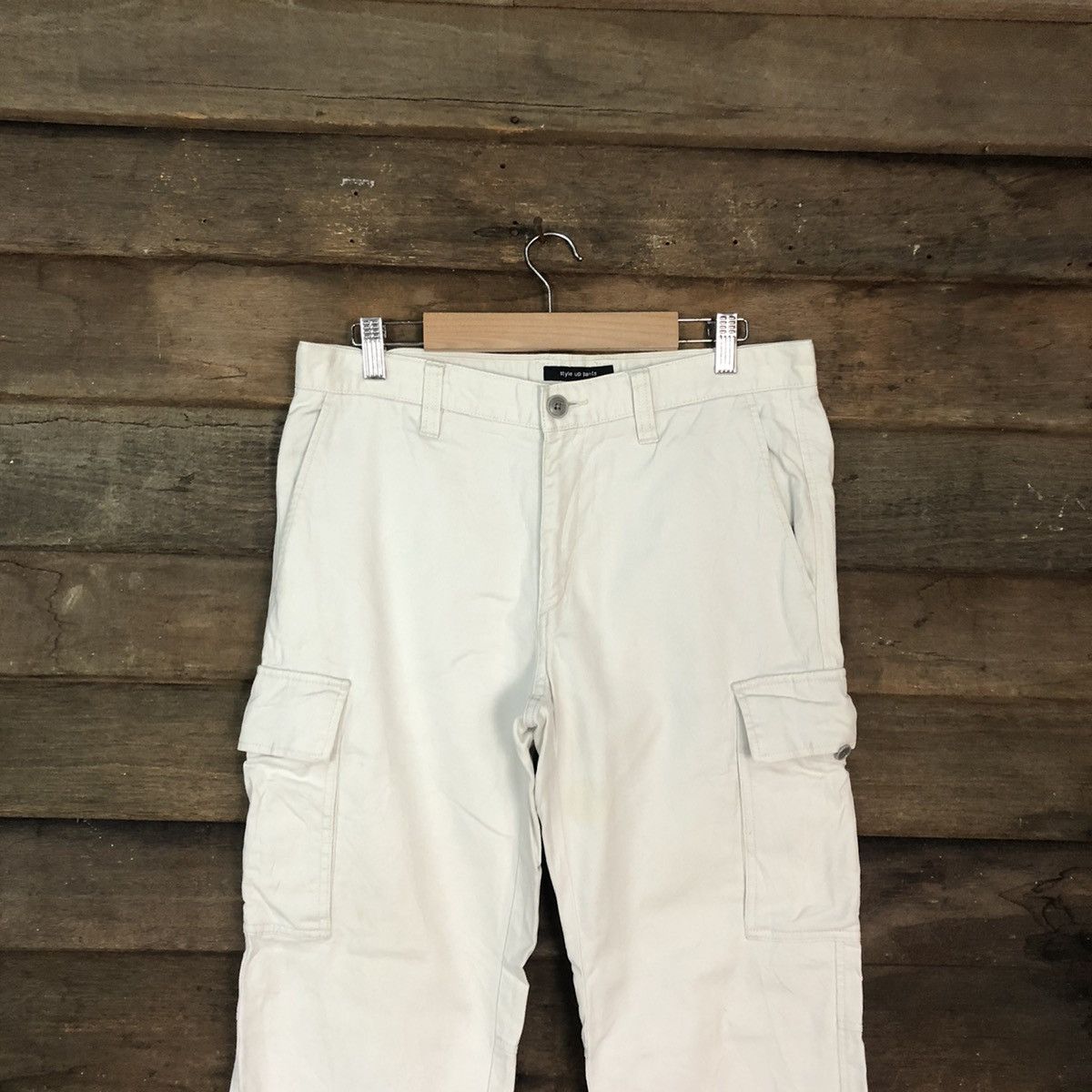 Japanese Brand Japanese White Yellow Multipocket Tactical Cargo Pants #0562 Size US 30 / EU 46 - 2 Thumbnail