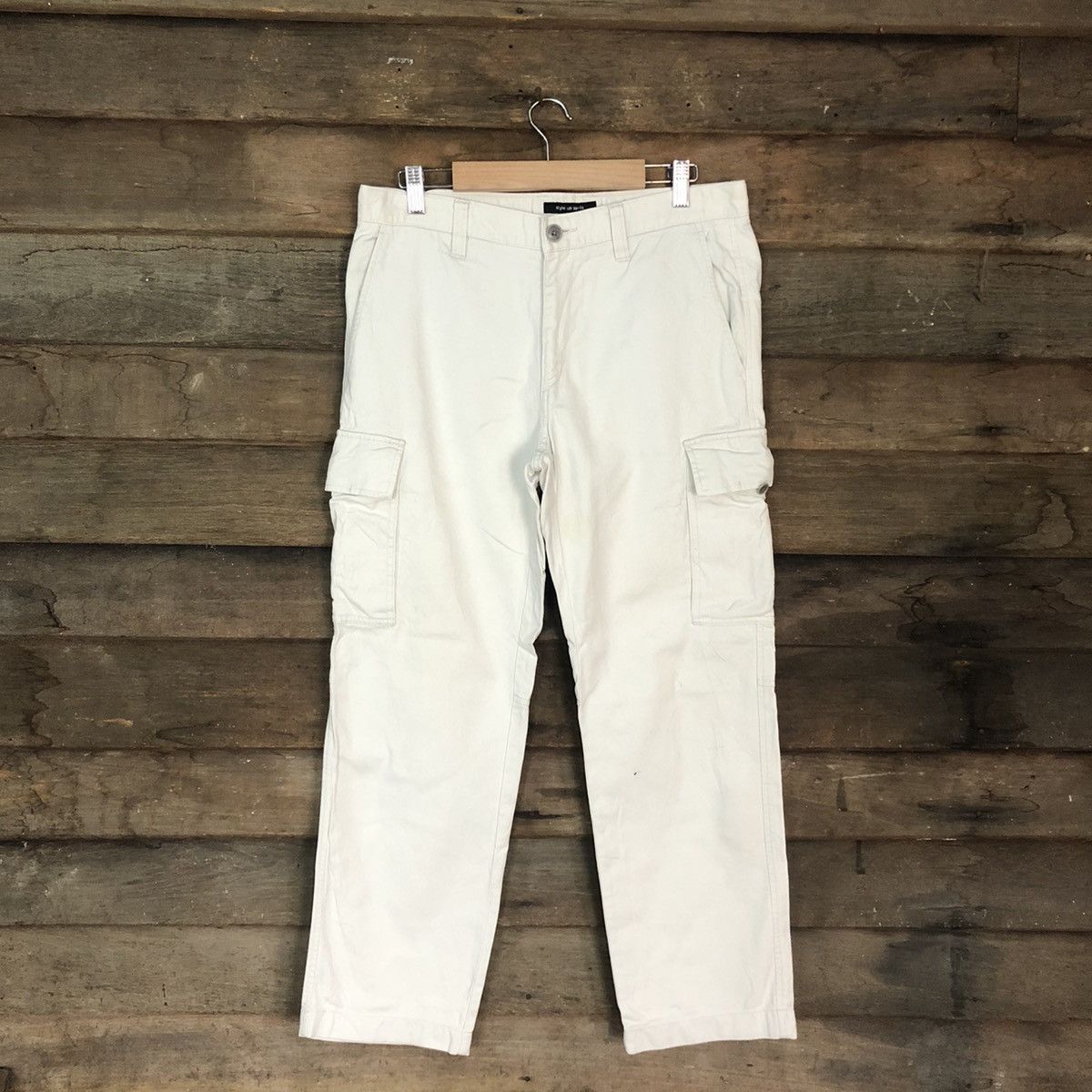 Japanese Brand Japanese White Yellow Multipocket Tactical Cargo Pants #0562 Size US 30 / EU 46 - 1 Thumbnail