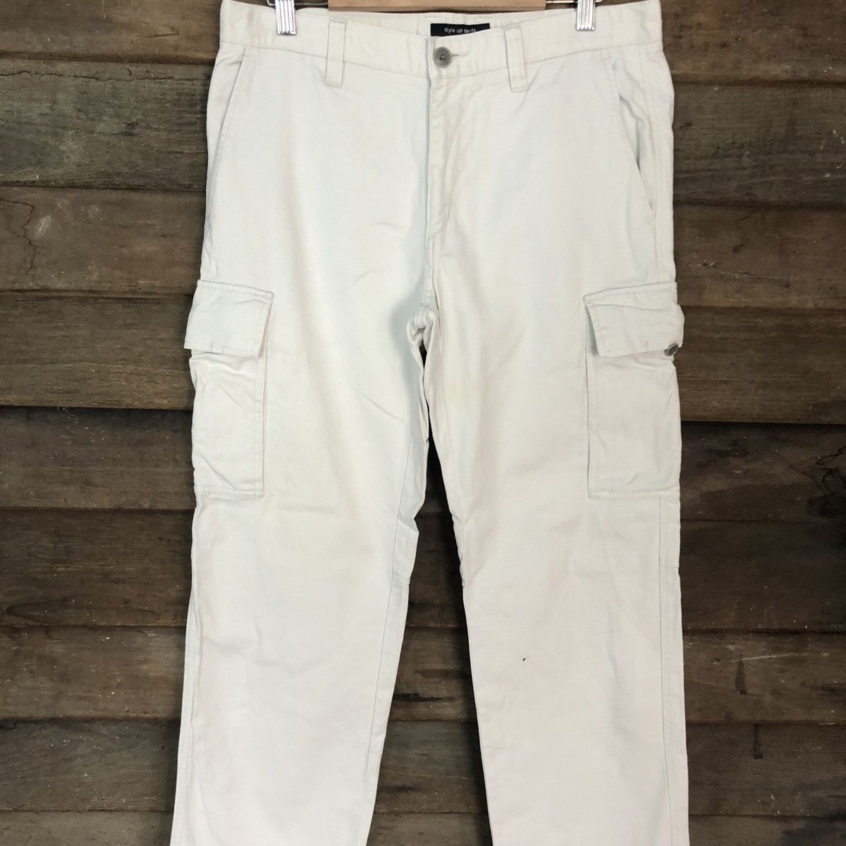 Japanese Brand Japanese White Yellow Multipocket Tactical Cargo Pants #0562 Size US 30 / EU 46 - 4 Thumbnail
