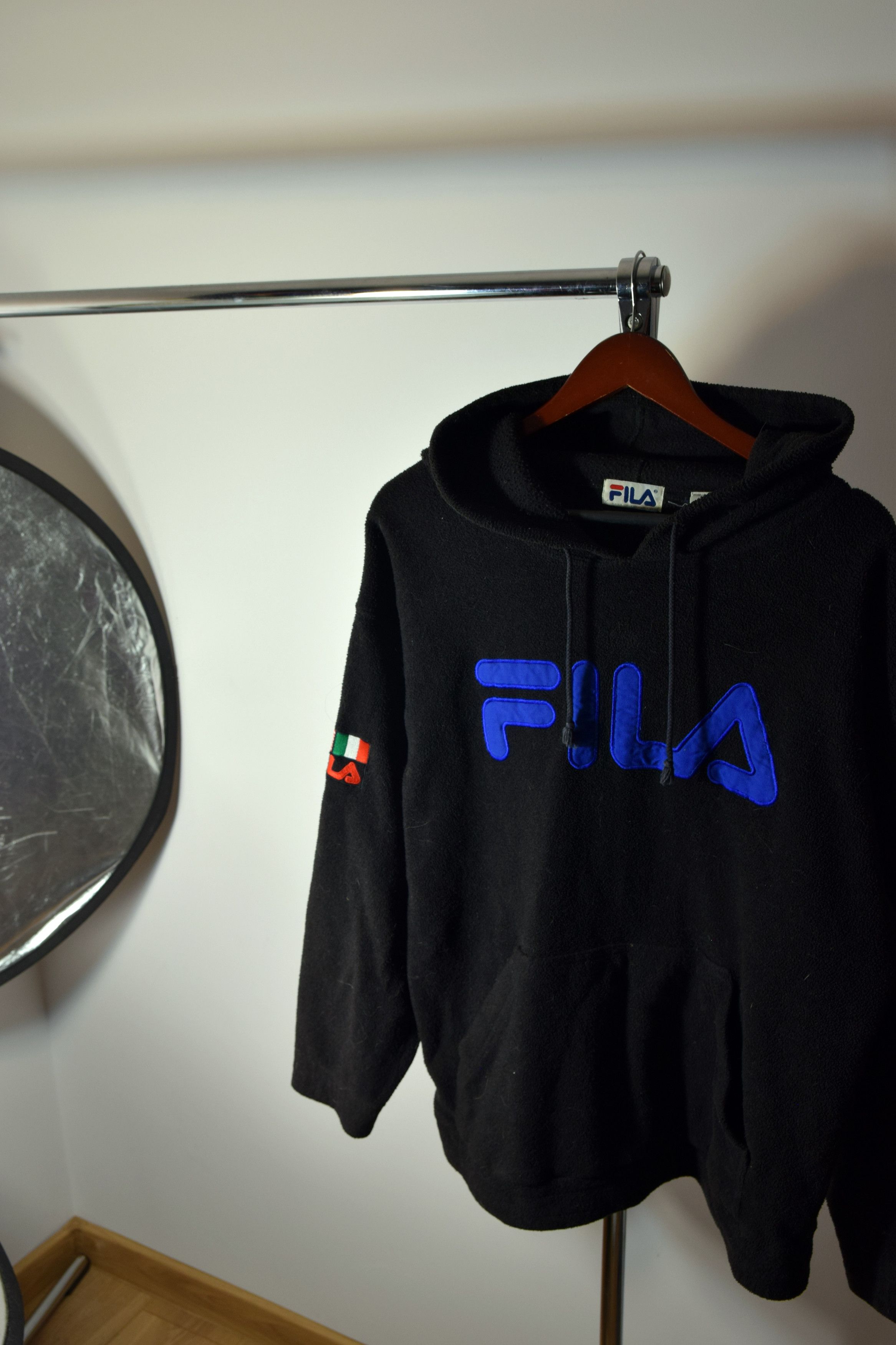 Fila × Vintage 90s / Y2K FILA USA ITALY SHERPA HOODIE S OVERSIZE Size US S / EU 44-46 / 1 - 5 Thumbnail