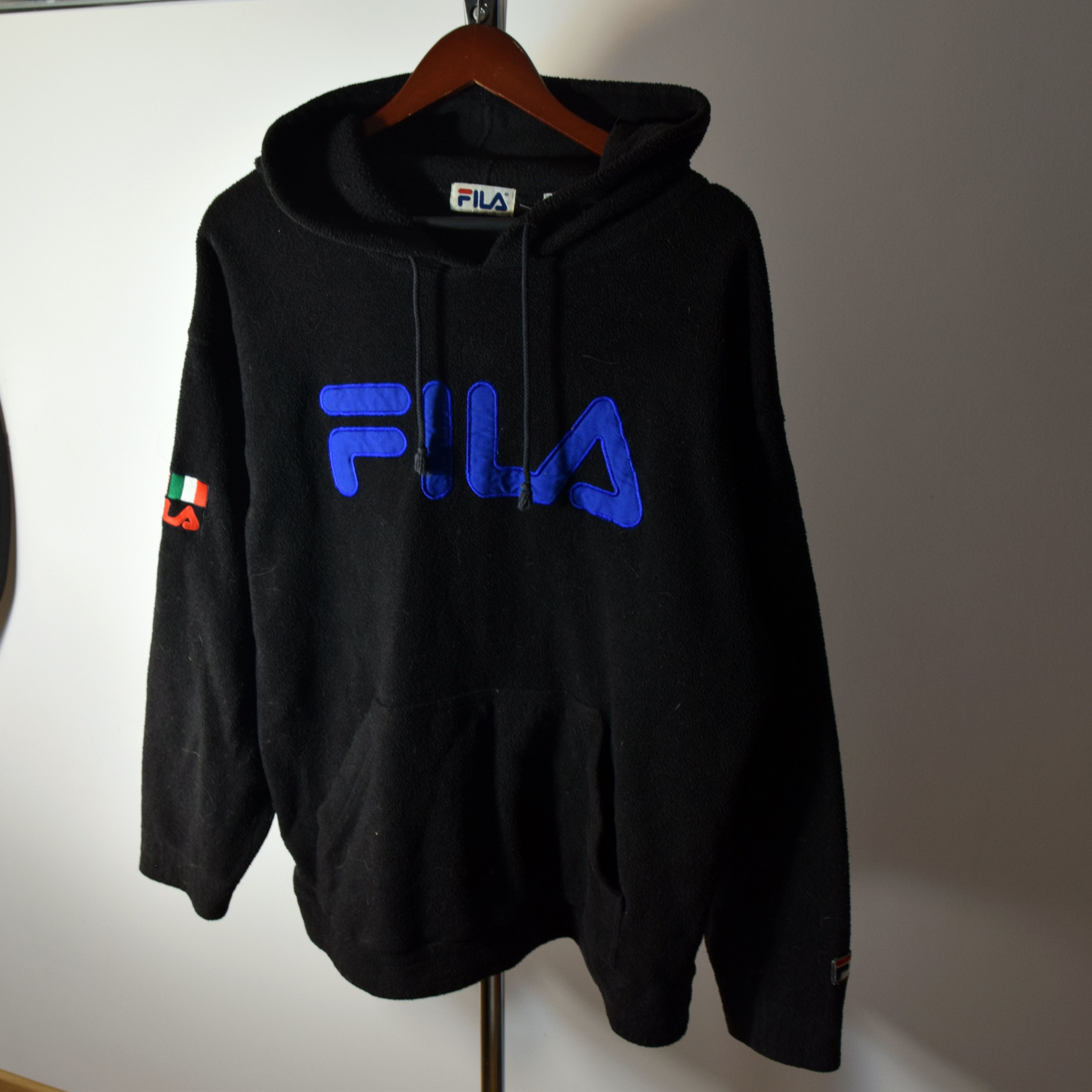 Fila × Vintage 90s / Y2K FILA USA ITALY SHERPA HOODIE S OVERSIZE Size US S / EU 44-46 / 1 - 1 Thumbnail