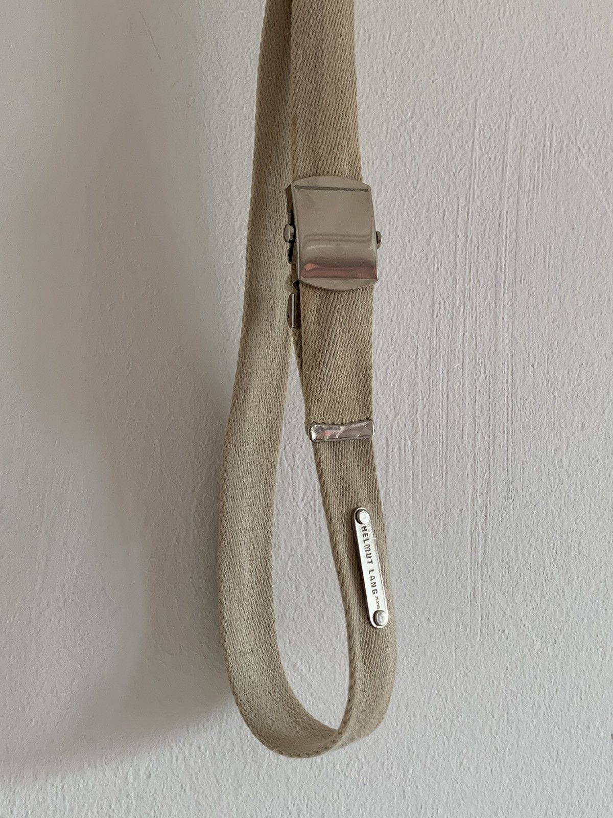helmut lang canvas chain belt