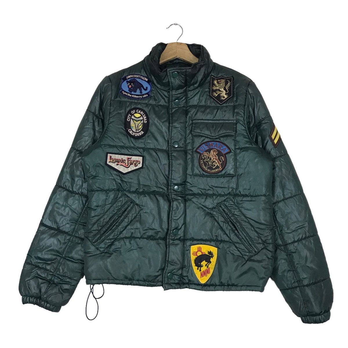 Vintage Universityrow with Patches Puffer Down Jacket