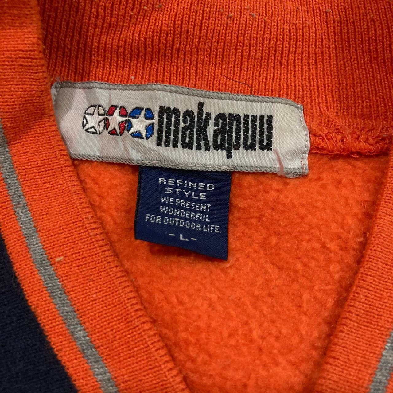 Japanese Brand MAKAPUU BIG LOGO SPELL OUT VARSITY JACKET Size US L / EU 52-54 / 3 - 10 Thumbnail