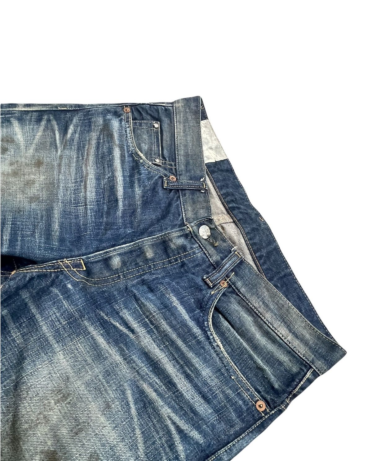 Edition Japan × Japanese Brand Edition Vintage Selvedge Aging Distressed & Stain Denim Size US 32 / EU 48 - 13 Thumbnail