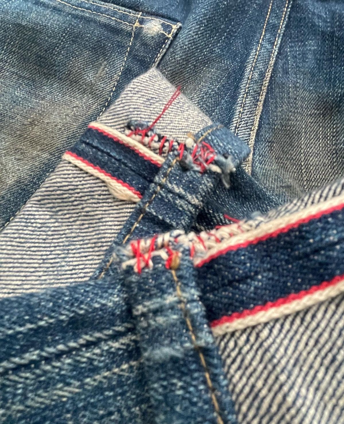 Edition Japan × Japanese Brand Edition Vintage Selvedge Aging Distressed & Stain Denim Size US 32 / EU 48 - 8 Thumbnail