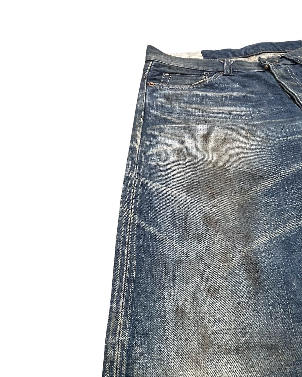 Edition Japan × Japanese Brand Edition Vintage Selvedge Aging Distressed & Stain Denim Size US 32 / EU 48 - 12 Thumbnail