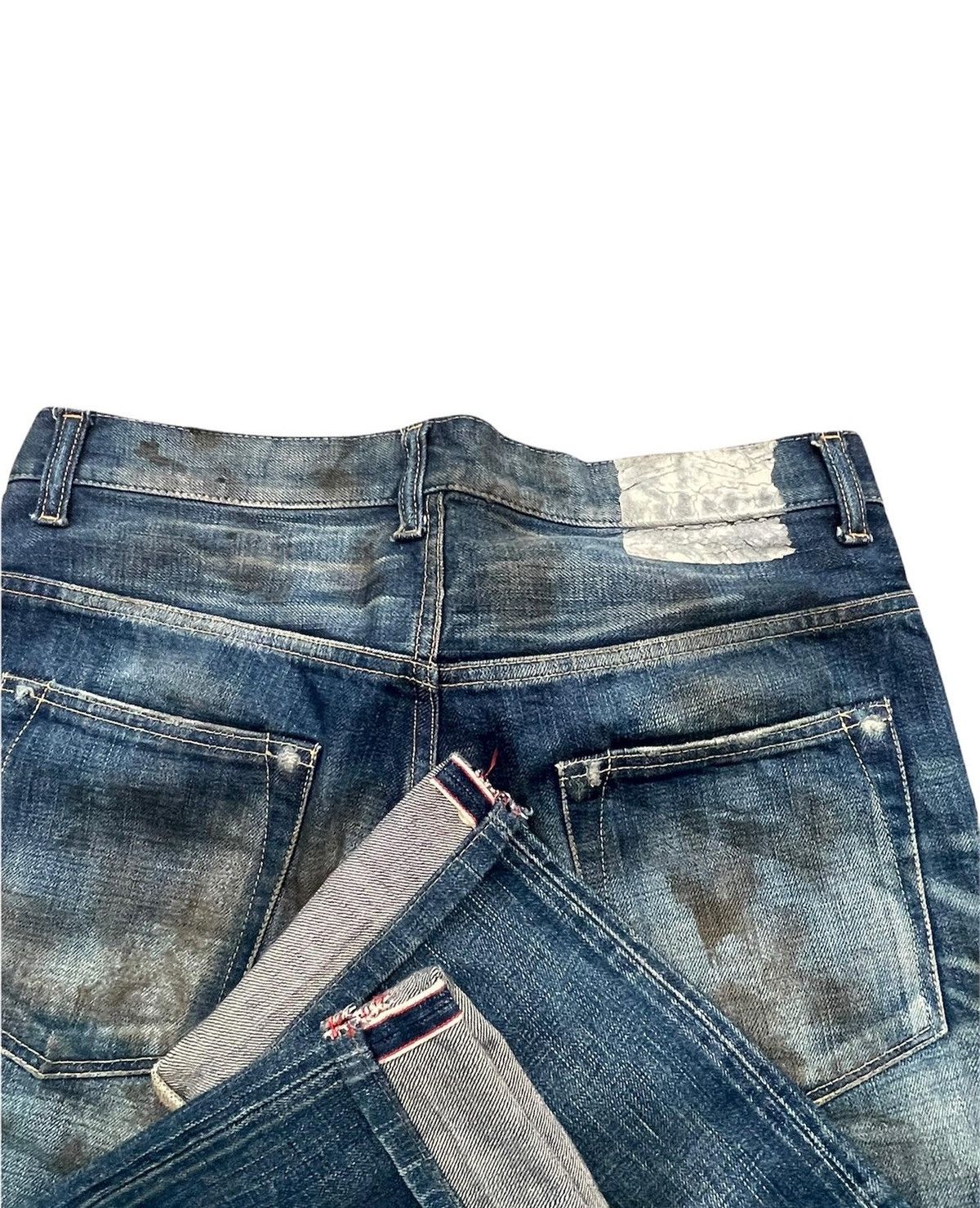 Edition Japan × Japanese Brand Edition Vintage Selvedge Aging Distressed & Stain Denim Size US 32 / EU 48 - 7 Thumbnail