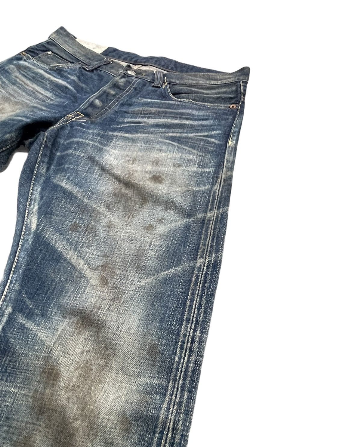 Edition Japan × Japanese Brand Edition Vintage Selvedge Aging Distressed & Stain Denim Size US 32 / EU 48 - 11 Thumbnail