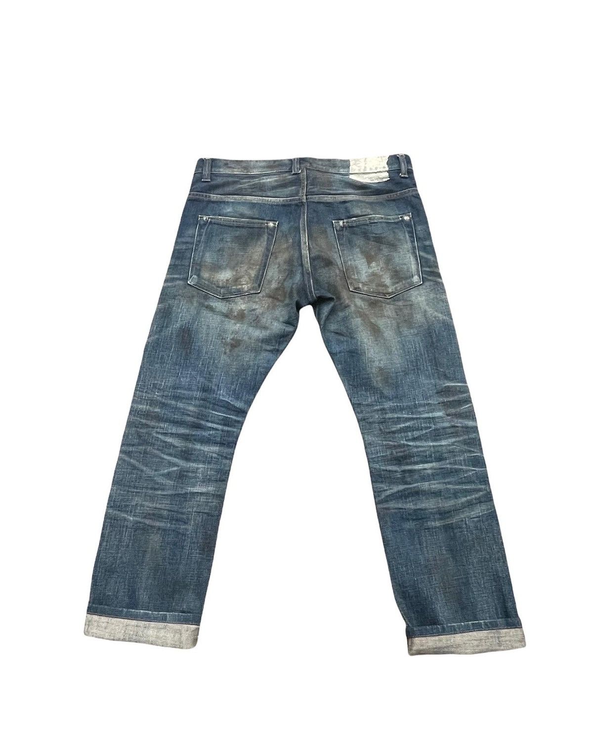 Edition Japan × Japanese Brand Edition Vintage Selvedge Aging Distressed & Stain Denim Size US 32 / EU 48 - 5 Thumbnail