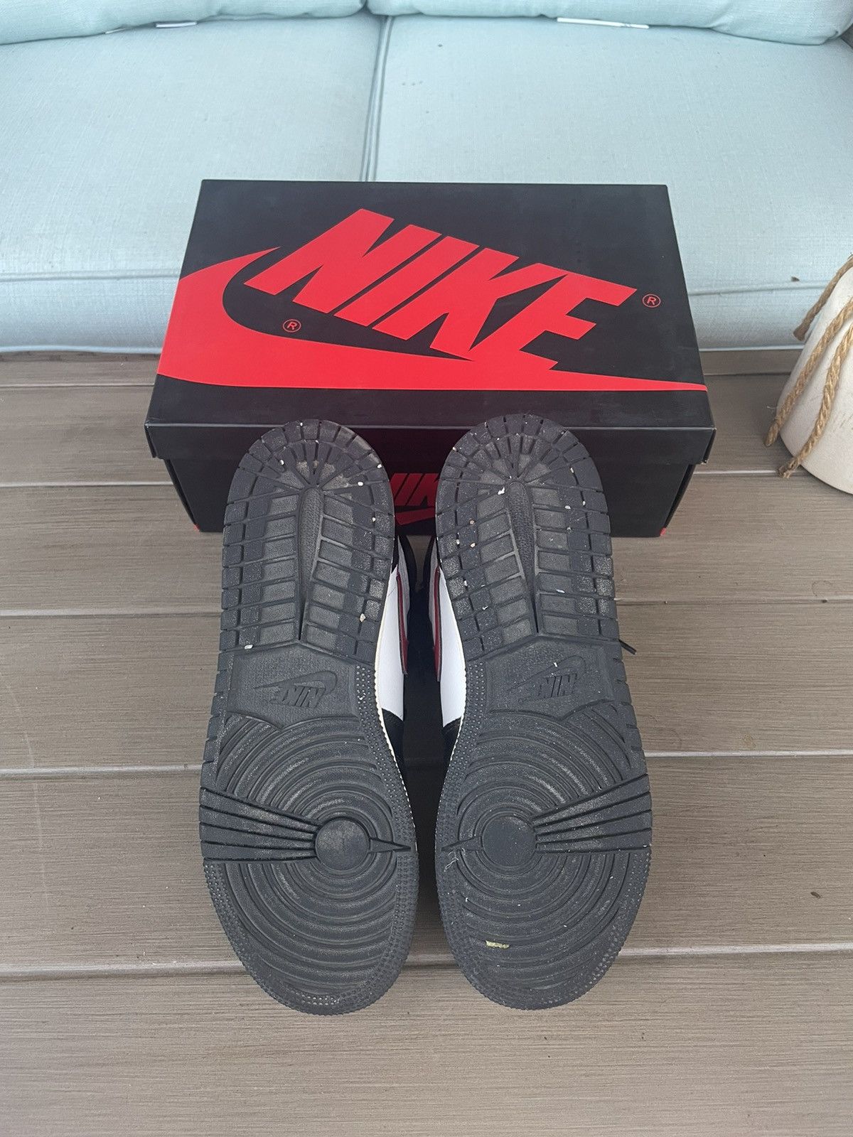 Jordan Brand × Nike Air Jordan 1 High Retro Black Gym Red Size US 7 / EU 40 - 6 Thumbnail
