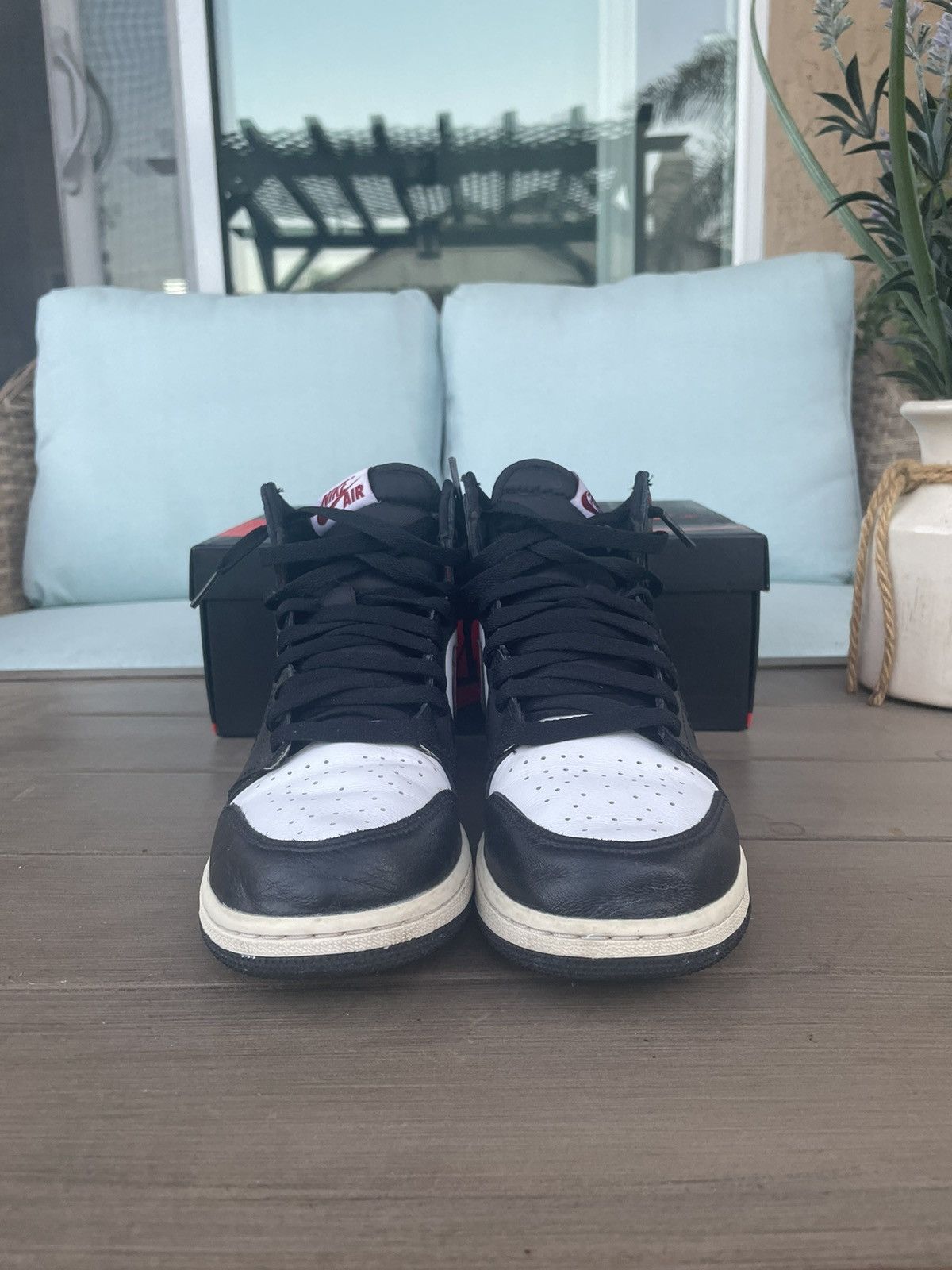 Jordan Brand × Nike Air Jordan 1 High Retro Black Gym Red Size US 7 / EU 40 - 5 Thumbnail