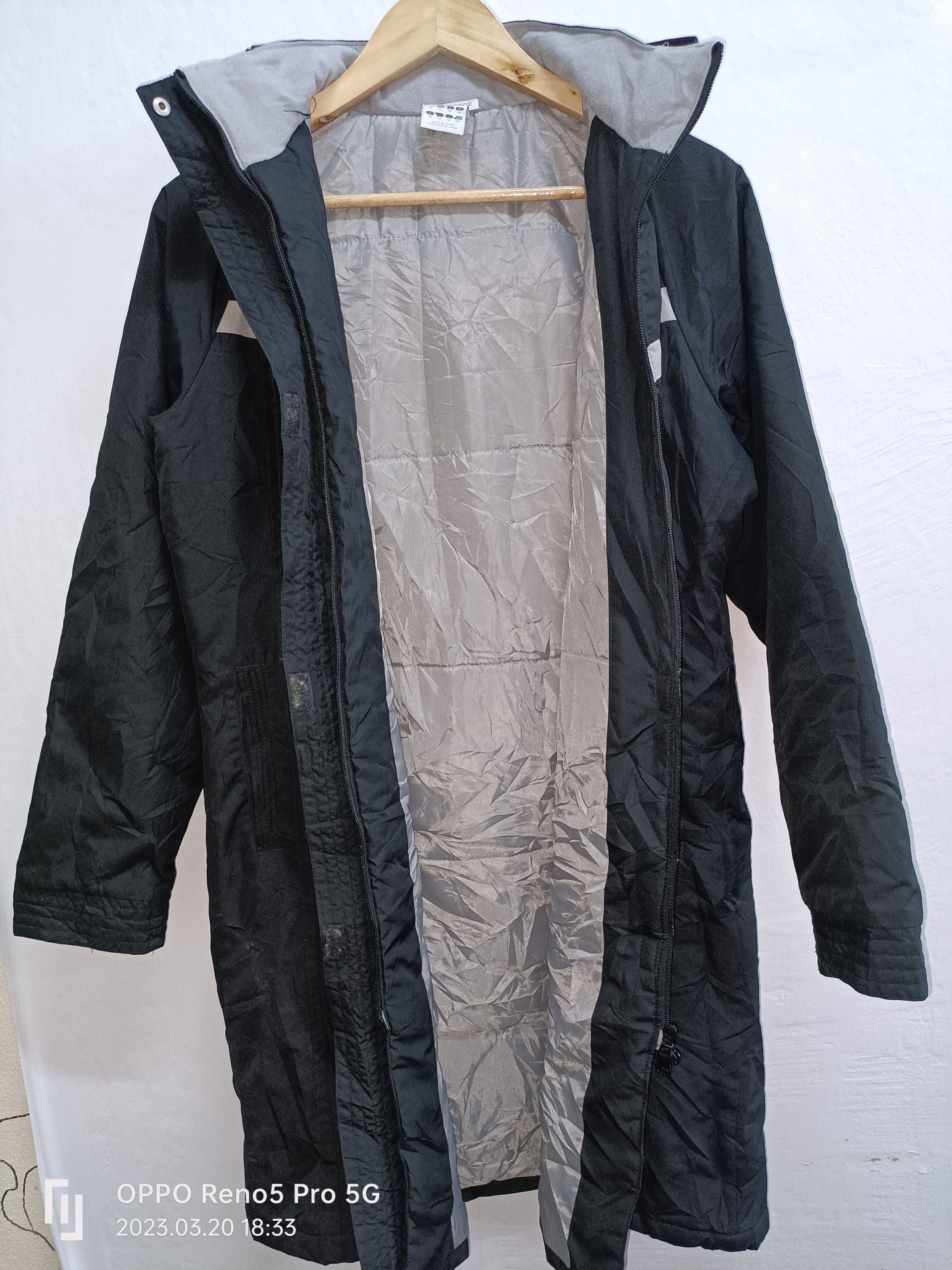 Adidas Vintage Adidas Long Windbreker Hoodie Bootleg Jacket Size US M / EU 48-50 / 2 - 2 Thumbnail